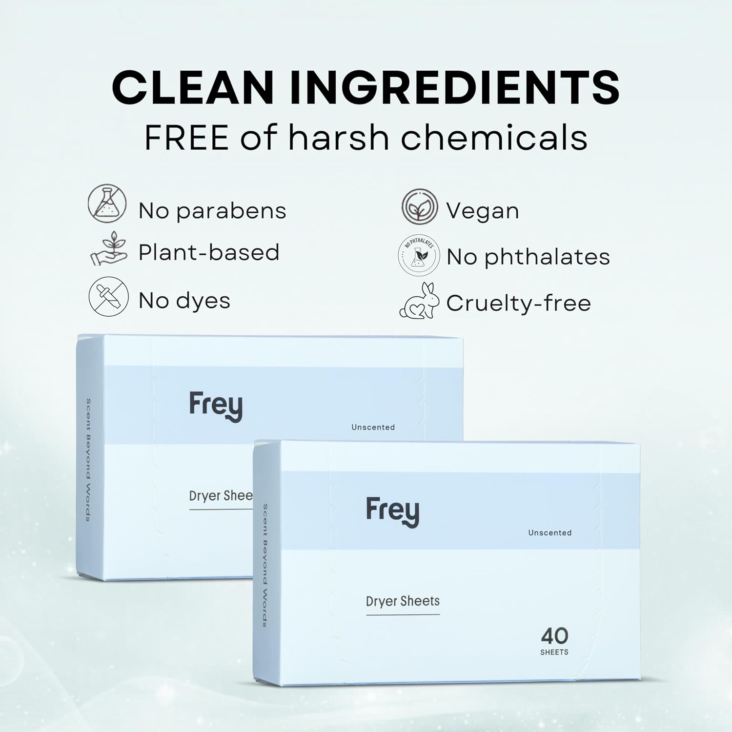 FREY Naturally Scented Dryer Sheets, 2-Pack, Cedar Grove