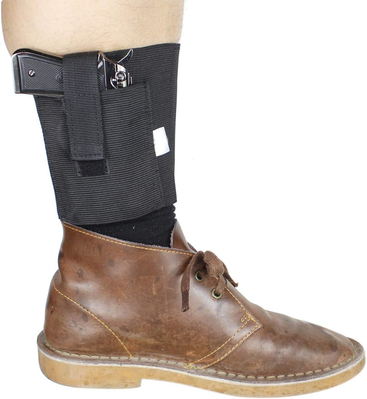 Ankle Holster for Concealed Carry Fits Ruger LC9 LCP G42 43 36 26 S&W Bodyguard .380 .38 Similar Size Handguns