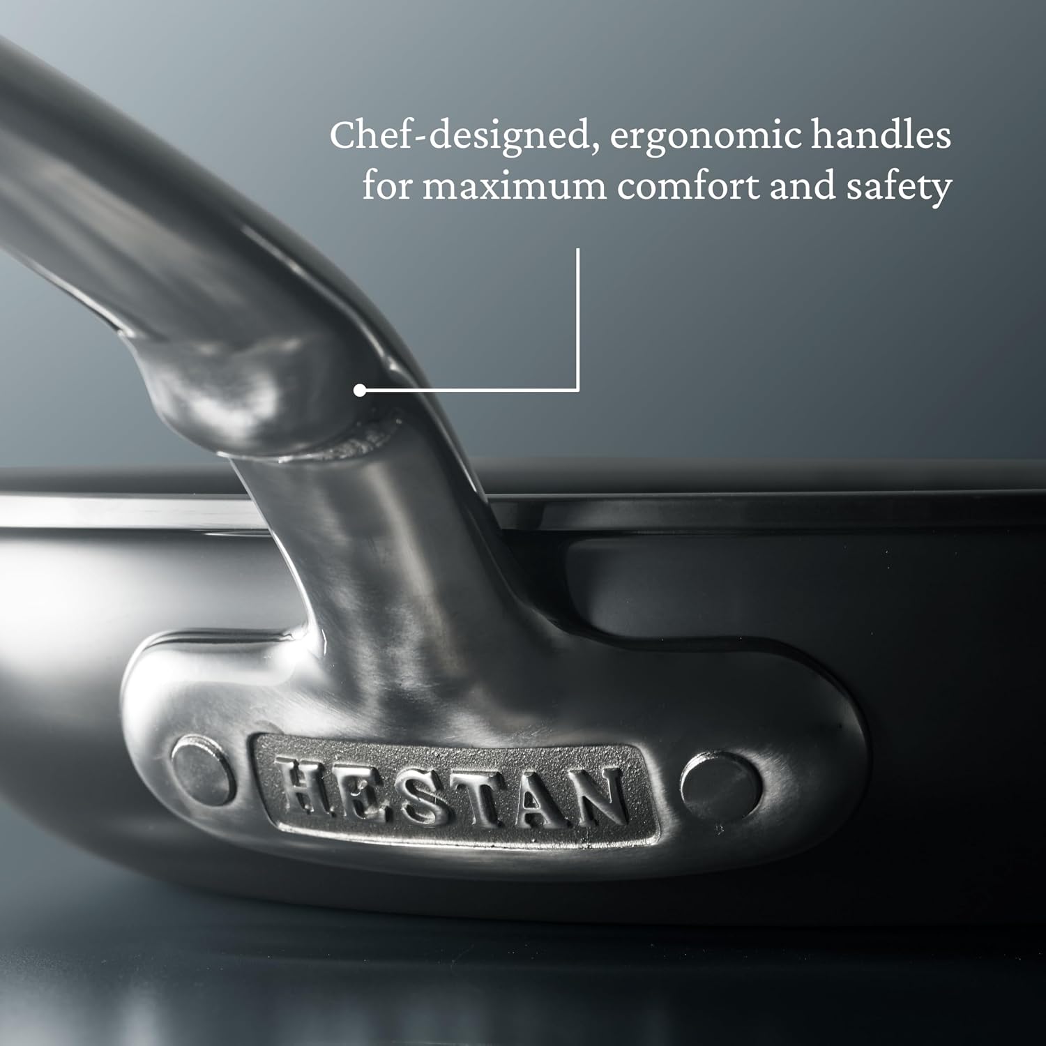 Hestan NanoBond Molecular Titanium Stainless Steel 10-Piece Cookware Set - PFAS-Free - Induction Compatible, Dishwasher Safe