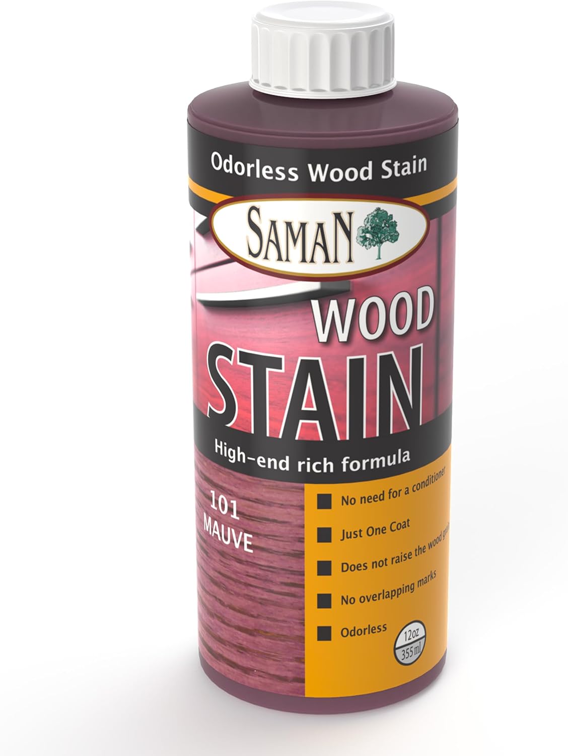 SamaN Interior Water Based Wood Stain - Natural Stain for Furniture, Moldings, Wood Paneling, Cabinets (Antique Walnut TEW-212-12, 12 oz)