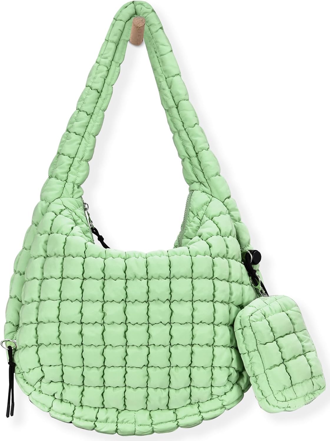 Puffer Tote Bag for Women Large Quilted Puffy Lightweight Carryall Crossbody Tote Bag for Women