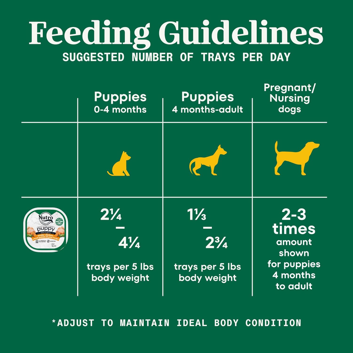 Nutro Puppy Tender Cuts Wet Dog Food, Chicken & Rice, 3.5 oz, 24 count | Bites in gravy, real chicken #1 ingredient, 100% complete & balanced for puppies up to 1 year, no artificial flavors
