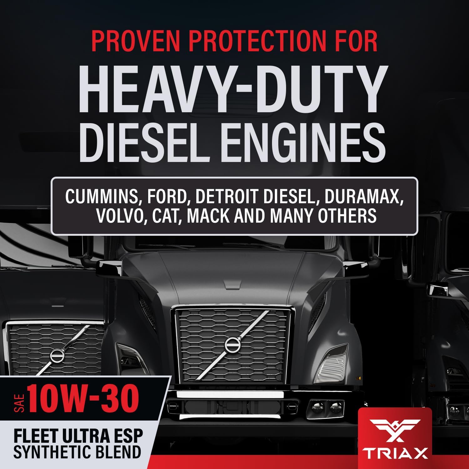 TRIAX Fleet Ultra ESP 10W-30 API CK-4 Licensed Synthetic Blend, Moly and Boron Performance Boosted, Heavy Duty Diesel Engine Oil