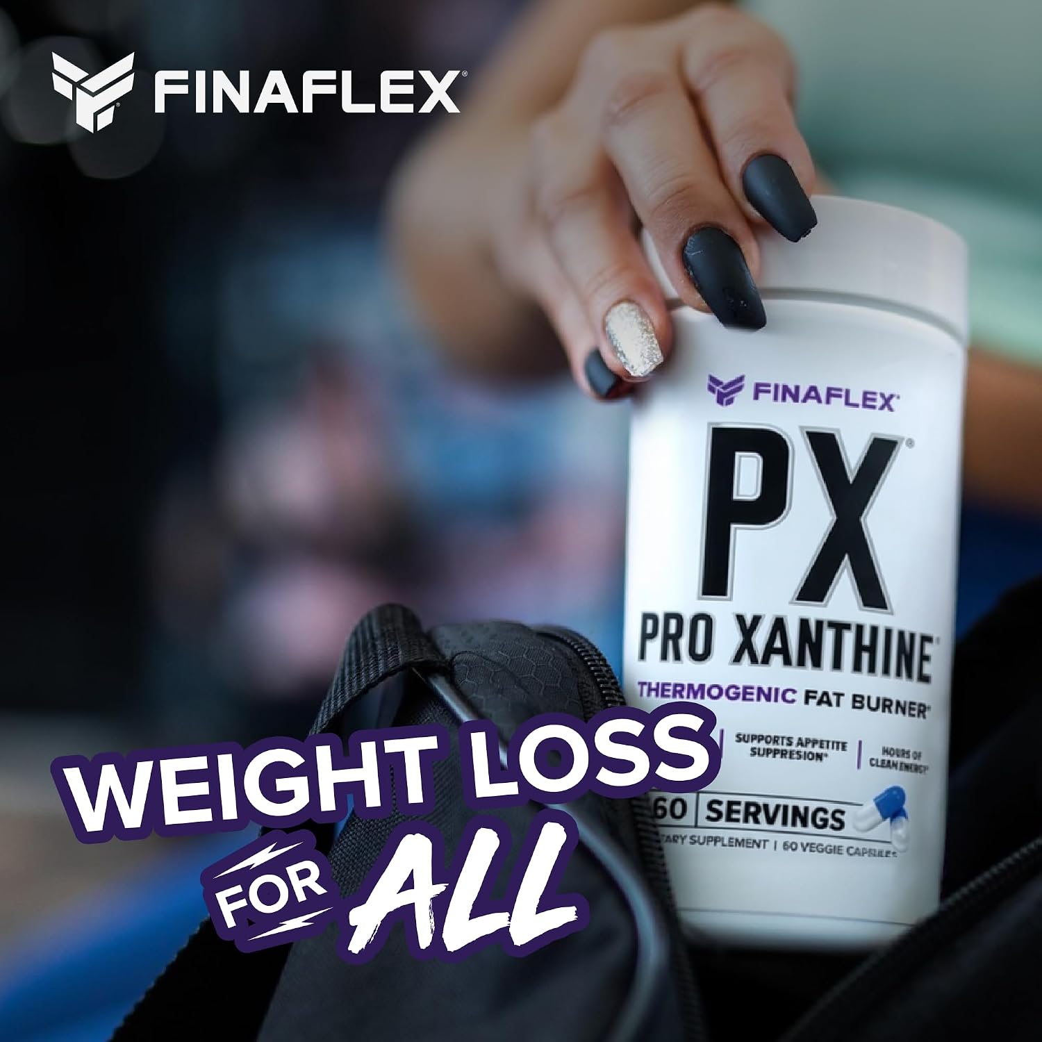 FINAFLEX PX PRO Xanthine - 60 Capsules - Thermogenic - Promotes Energy, Focus & Appetite Suppression - With Caffeine & TeaCrine - 60 Servings