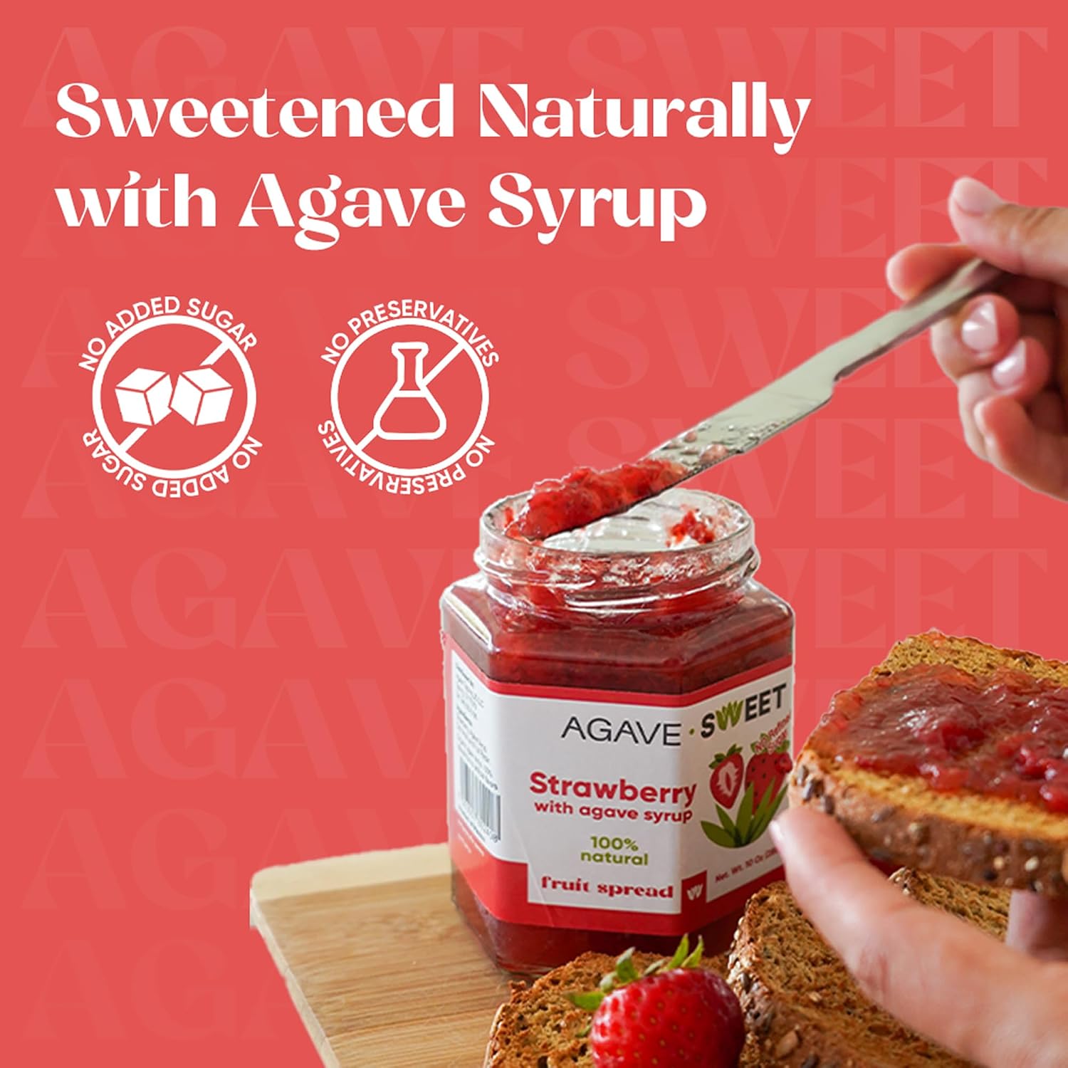 Agave Sweet Mango Fruit Spread with Agave Syrup No Sugar Fruit Spread 10 oz