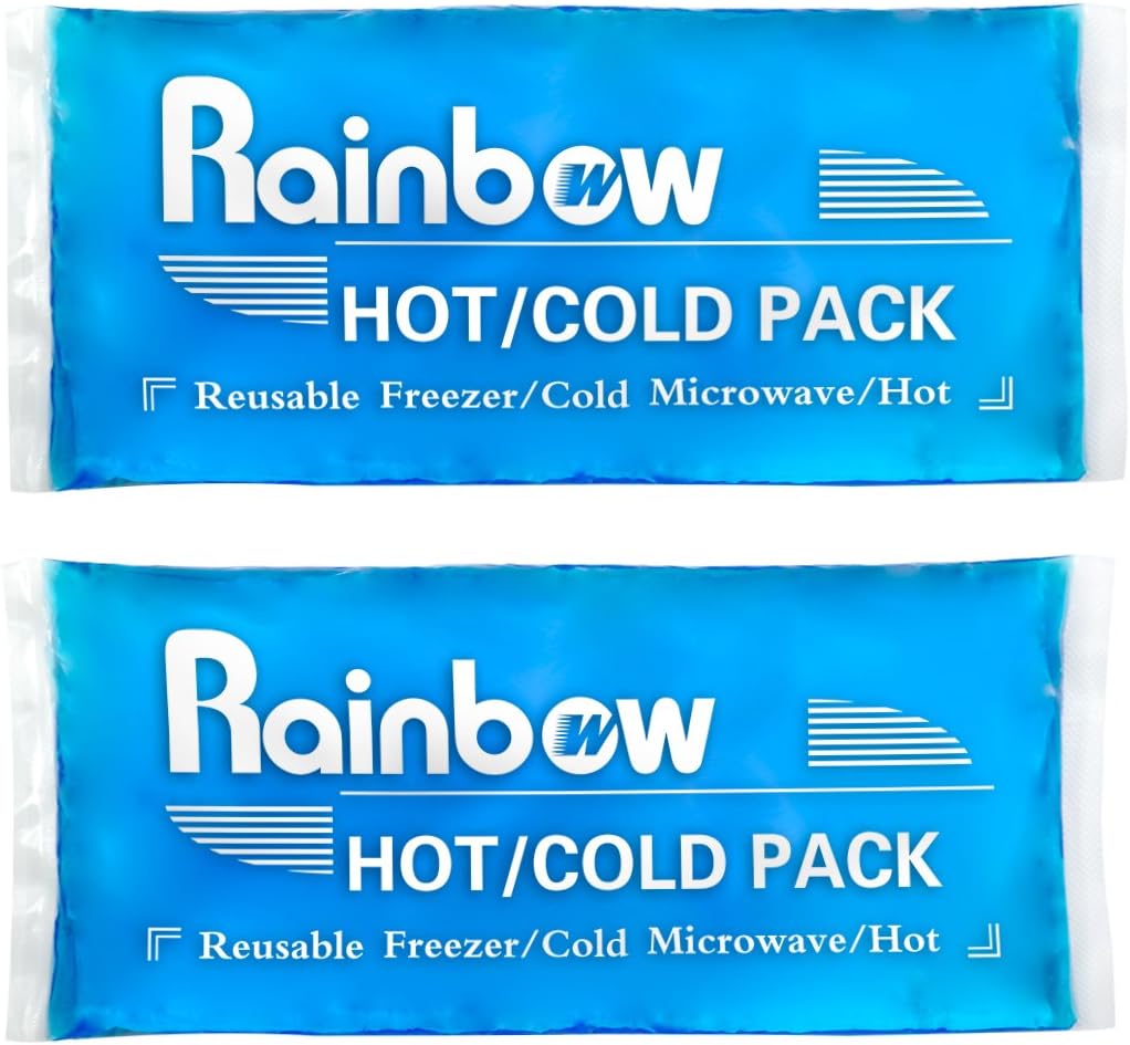 Soft Ice Packs Reusable Gel Pack 2, Hot and Cold Gel Ice Packs for Injuries, Headaches, Joint Pain Relief, Comfort Ice Pack Flexible Therapy on Neck, Ankle, Knee, Leg, Shoulder, Elbow, Wrist, Feet
