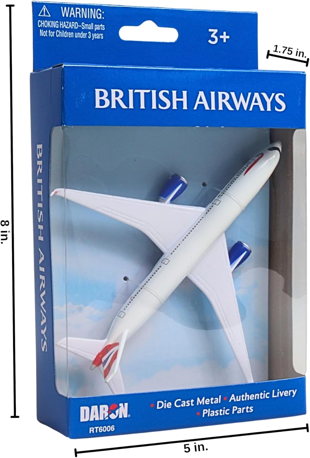 Daron British Airways Concorde Single Plane Toy , White Small