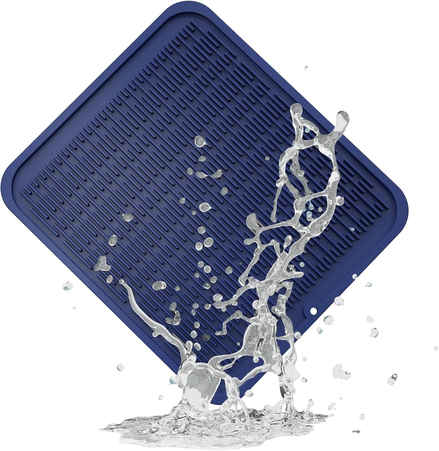 ZLR Silicone Dish Drying Mat for Kitchen Counter, Eco-Friendly Fast Dry Dish Mat, Easy Clean Multi Usage Drying Matt, Heat Resistant Trivet