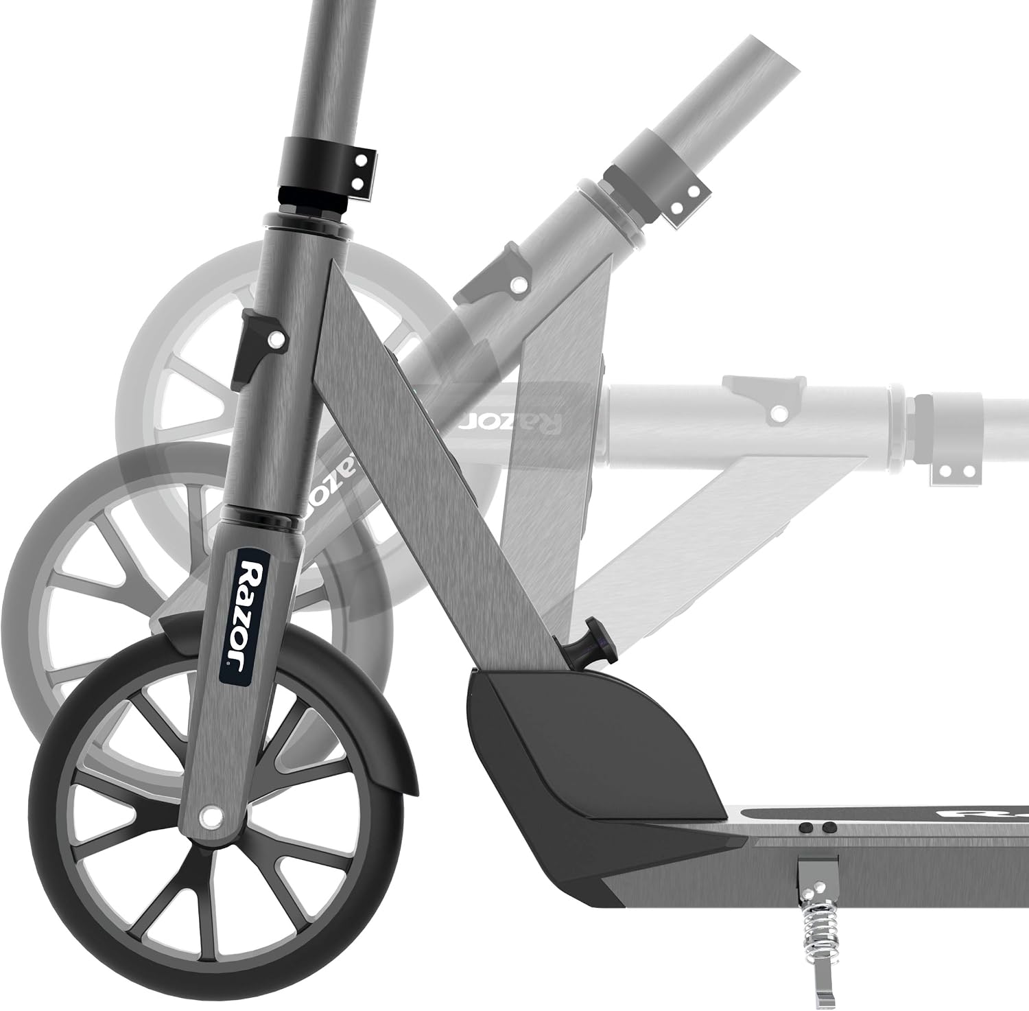 Razor E Prime Adult Electric Scooter - Up to 15 mph, 8" Airless Flat-free Tires, Rear Wheel Drive, 250W Brushless Hub Motor