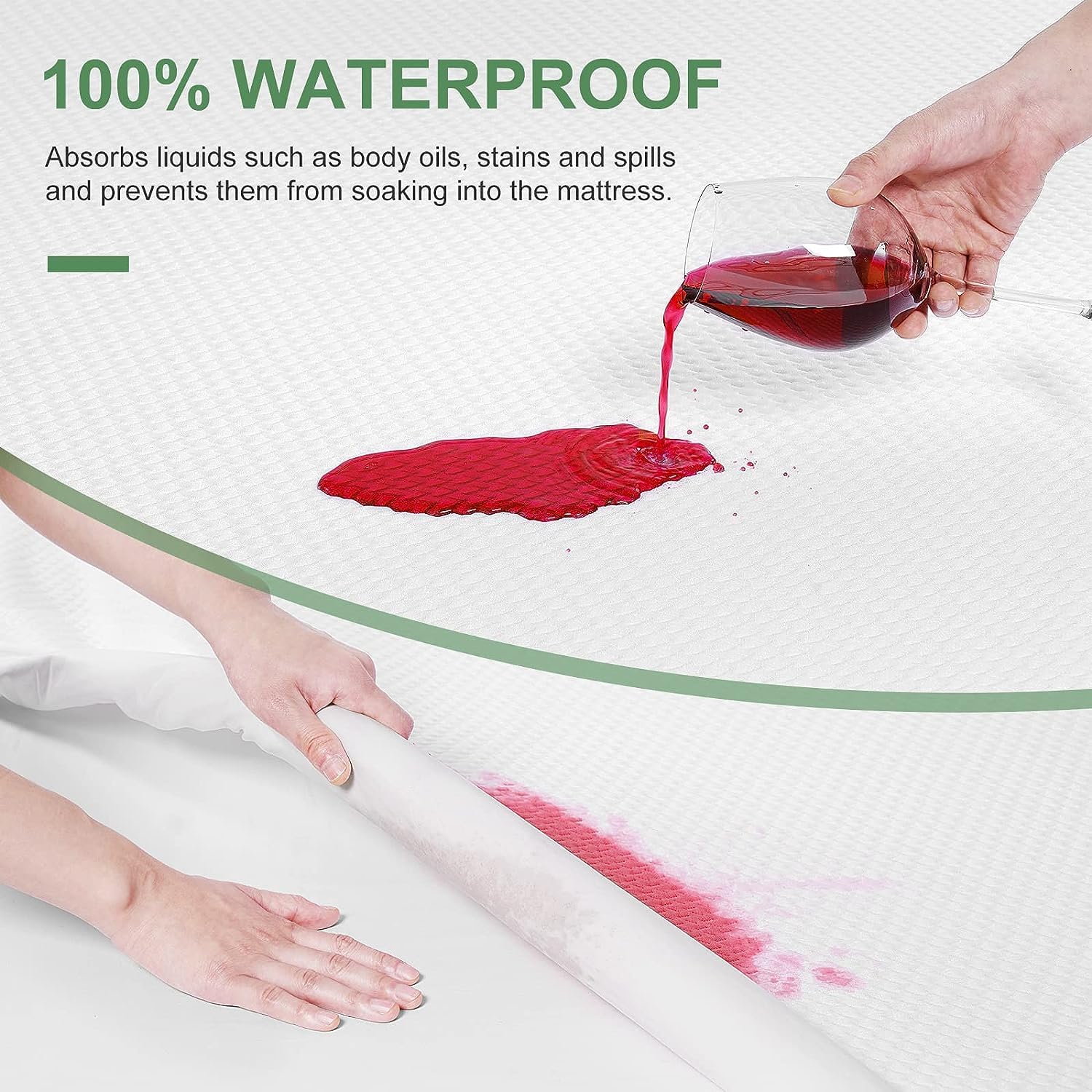 TASTELIFE Queen Waterproof Mattress Protector, Microfiber, 60x80 Inches | 8"-21" Deep Pocket Smooth Fitted Cover, Soft Breathable & Noiseless, Vinyl-Free Machine Washable