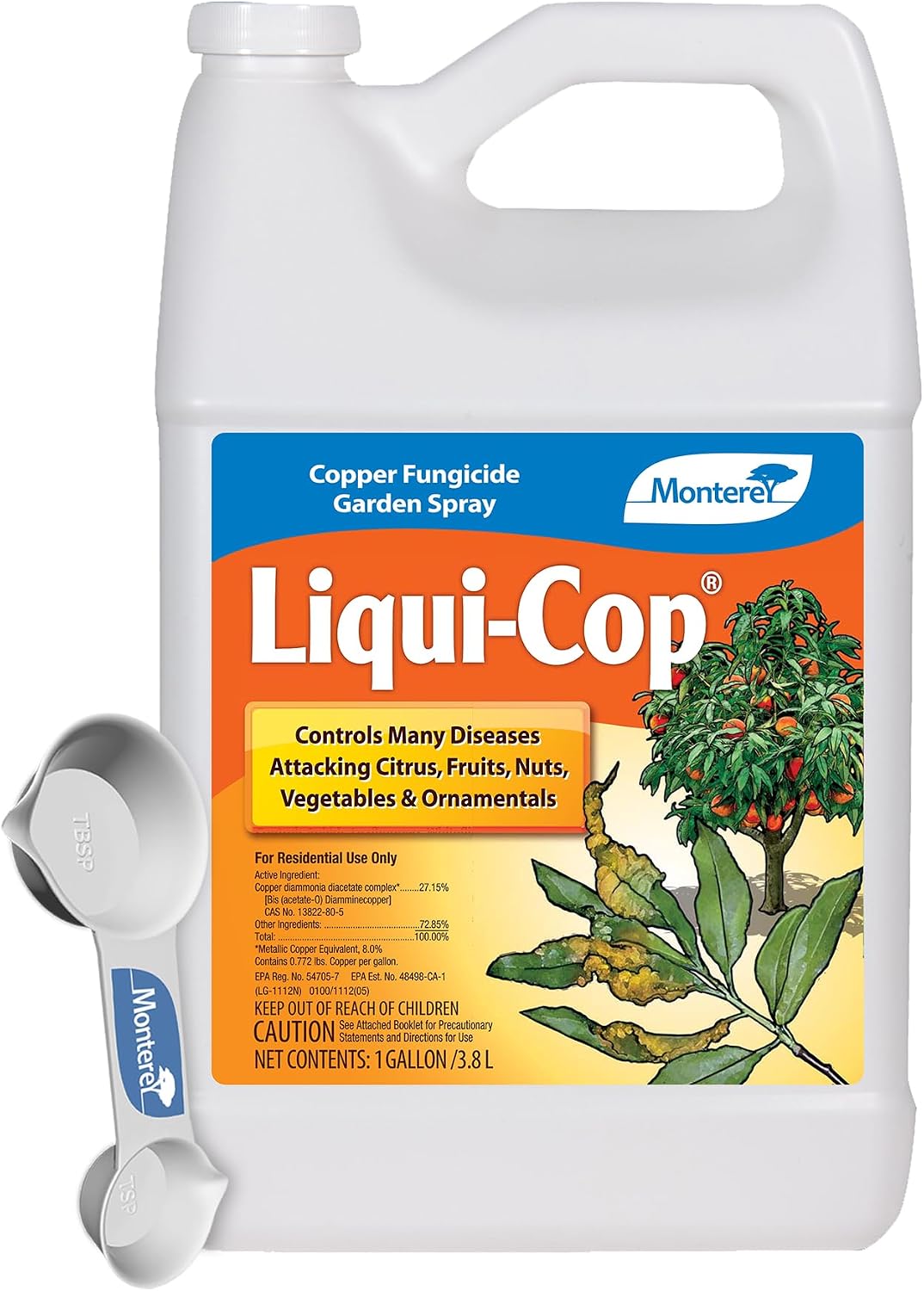 Monterey Liqui-Cop Fungicidal Spray, 32 oz with Measuring Spoon