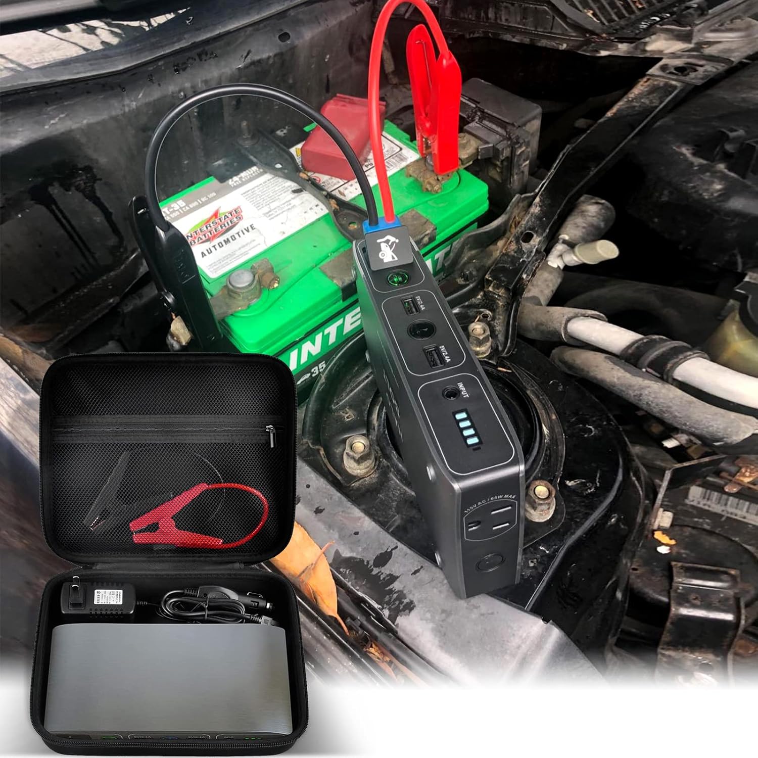 GWCASE Case Compatible with Halo Bolt Air 58830/58830/ 44400/57720 Mwh Emergency Power Kit Car Jump Starter with Tire Pump.