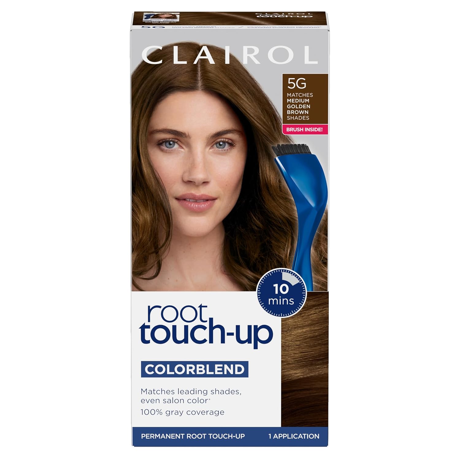 Clairol Root Touch Up Permanent Hair Dye, 6 Light Brown, Pack of 2