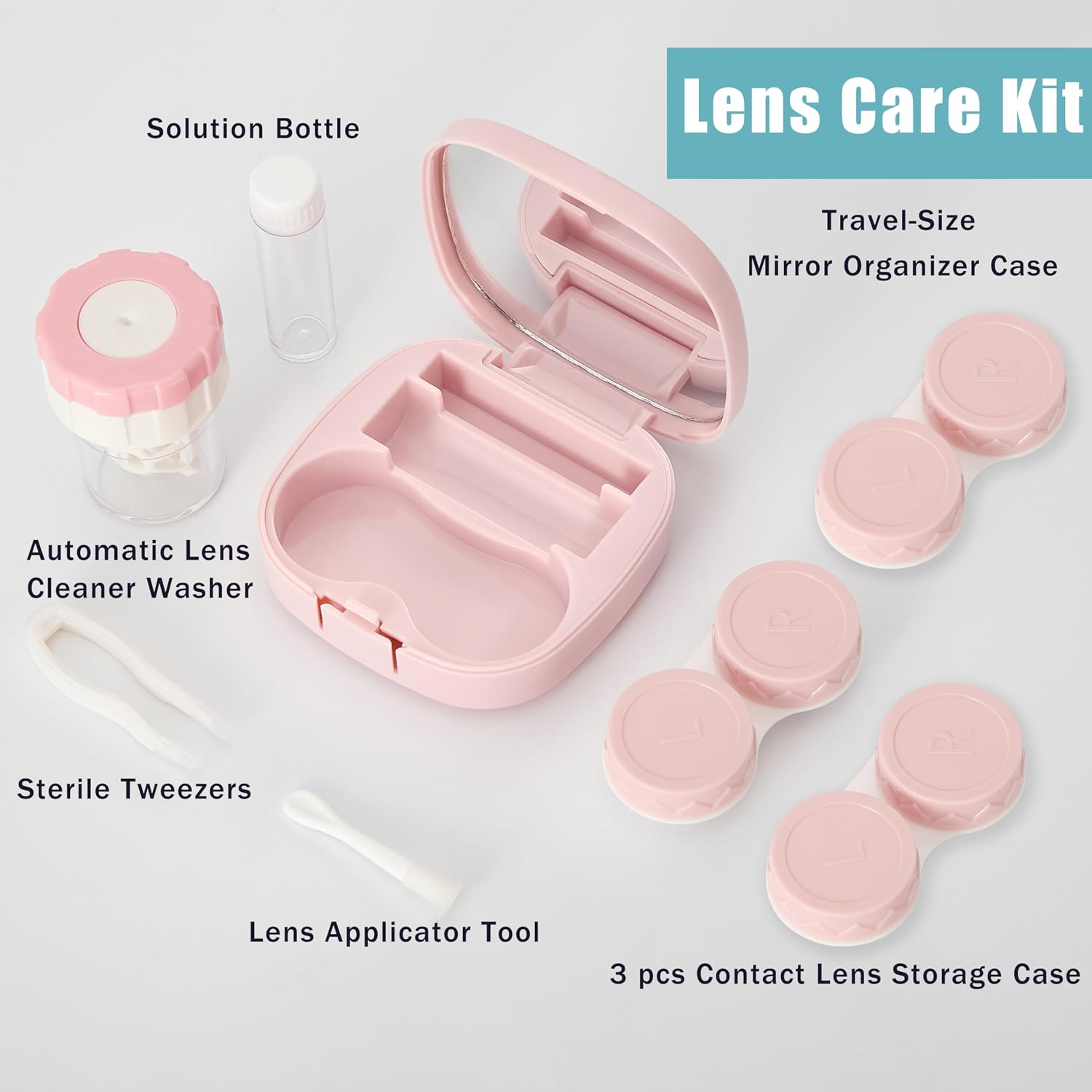 Lasiyanor Contact Lens Travel Kit with Cleaner Washer