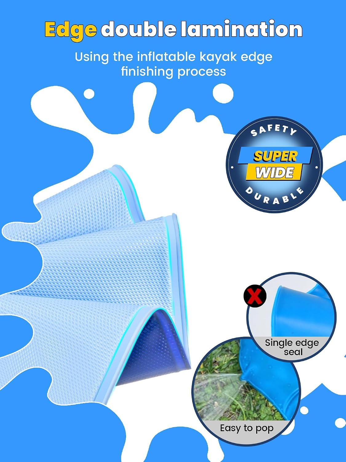VISTOP 67" Non-Slip Splash Pad for Kids and Dogs, Thickened Sprinkler Pool for Toddlers, Outdoor Backyard Water Toys, Fun Fountain Play Mat for Babies