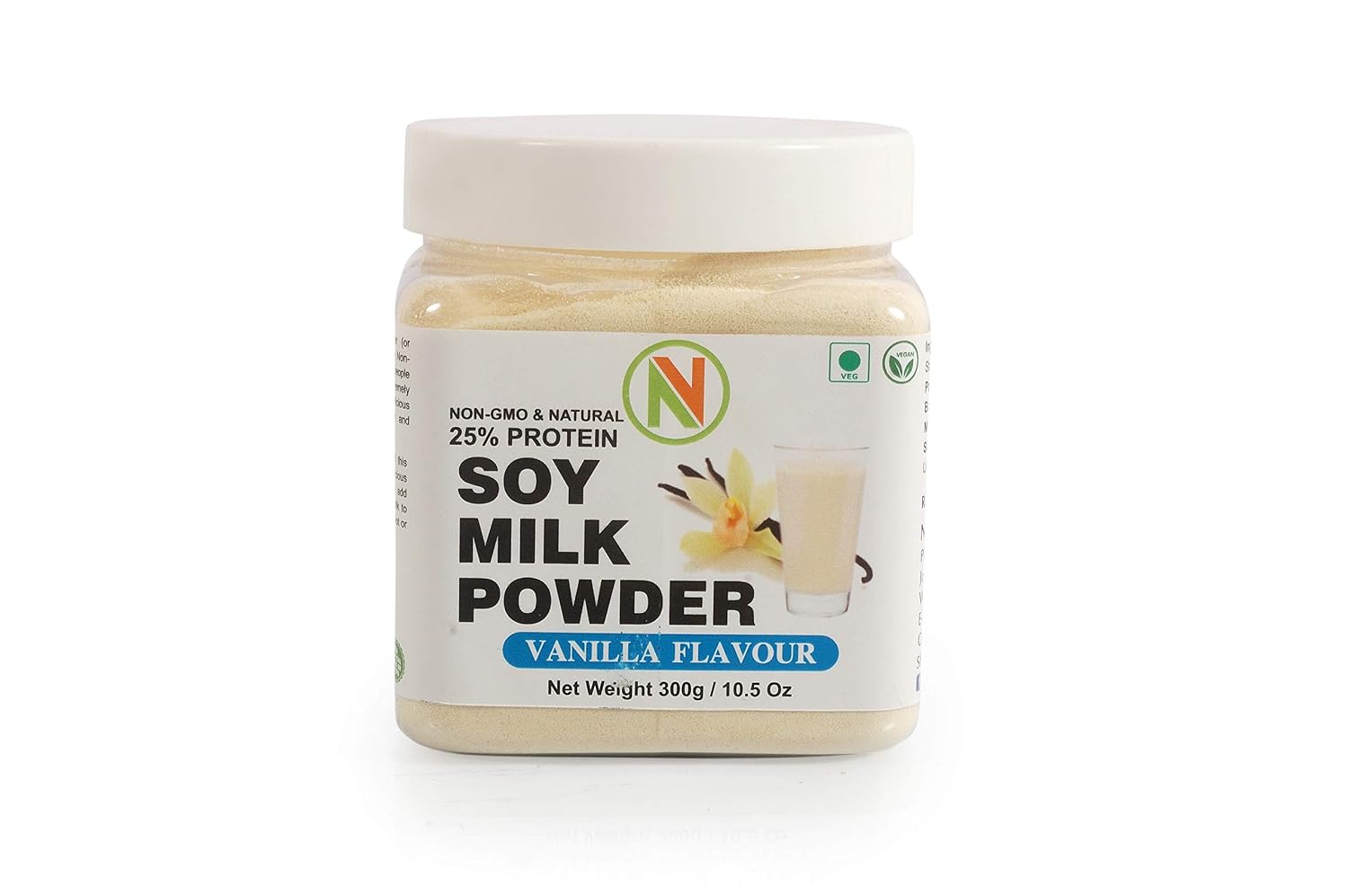 NatureVit Soya Milk Powder [Vanilla Flavour] [Vegan, Non-GMO & 25% Protein] (600.00 gm)