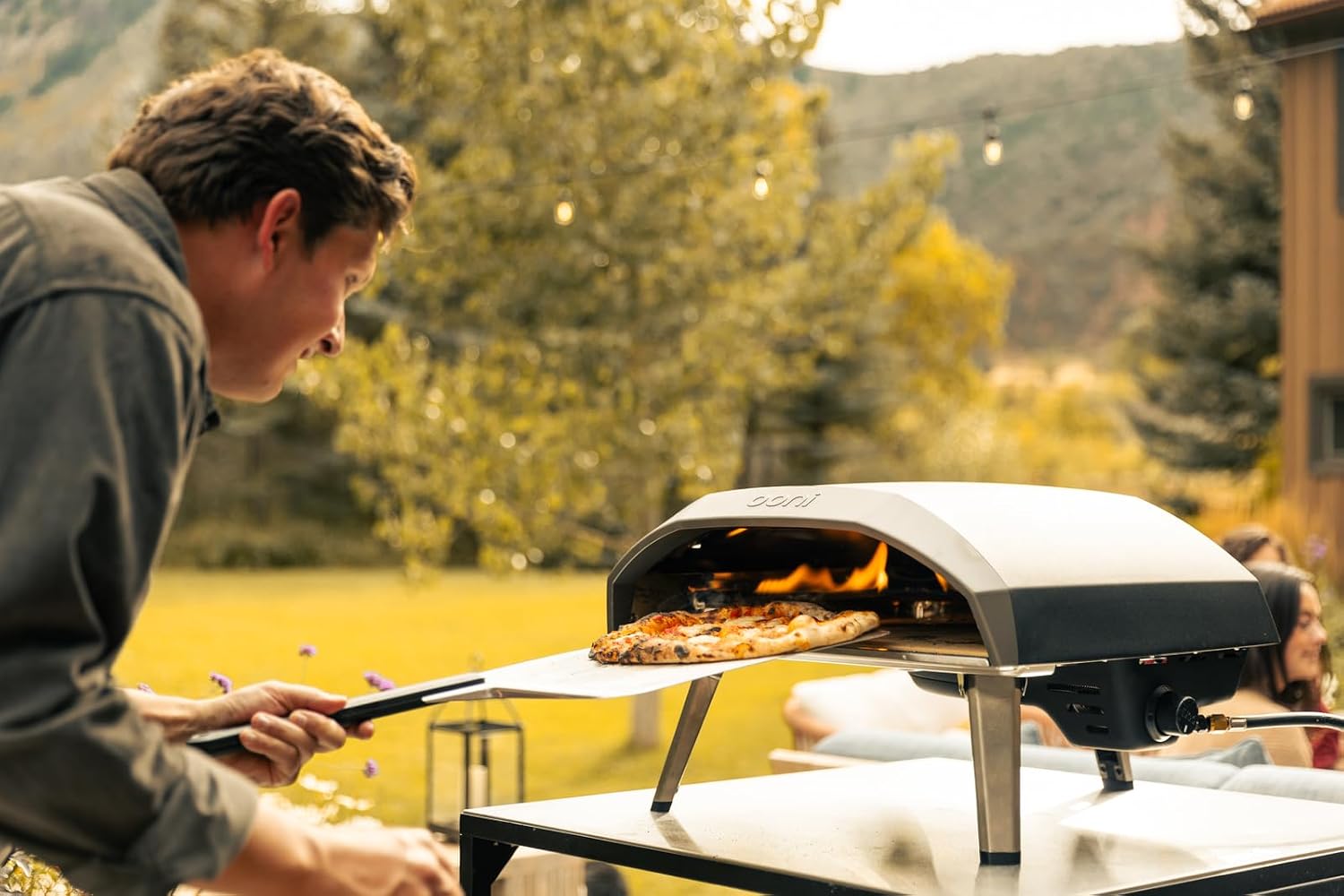 Ooni Koda 16 Propane Gas Pizza Oven – 16" Gas Powered Outdoor Oven with 28 mBar Regulator and Gas Hose