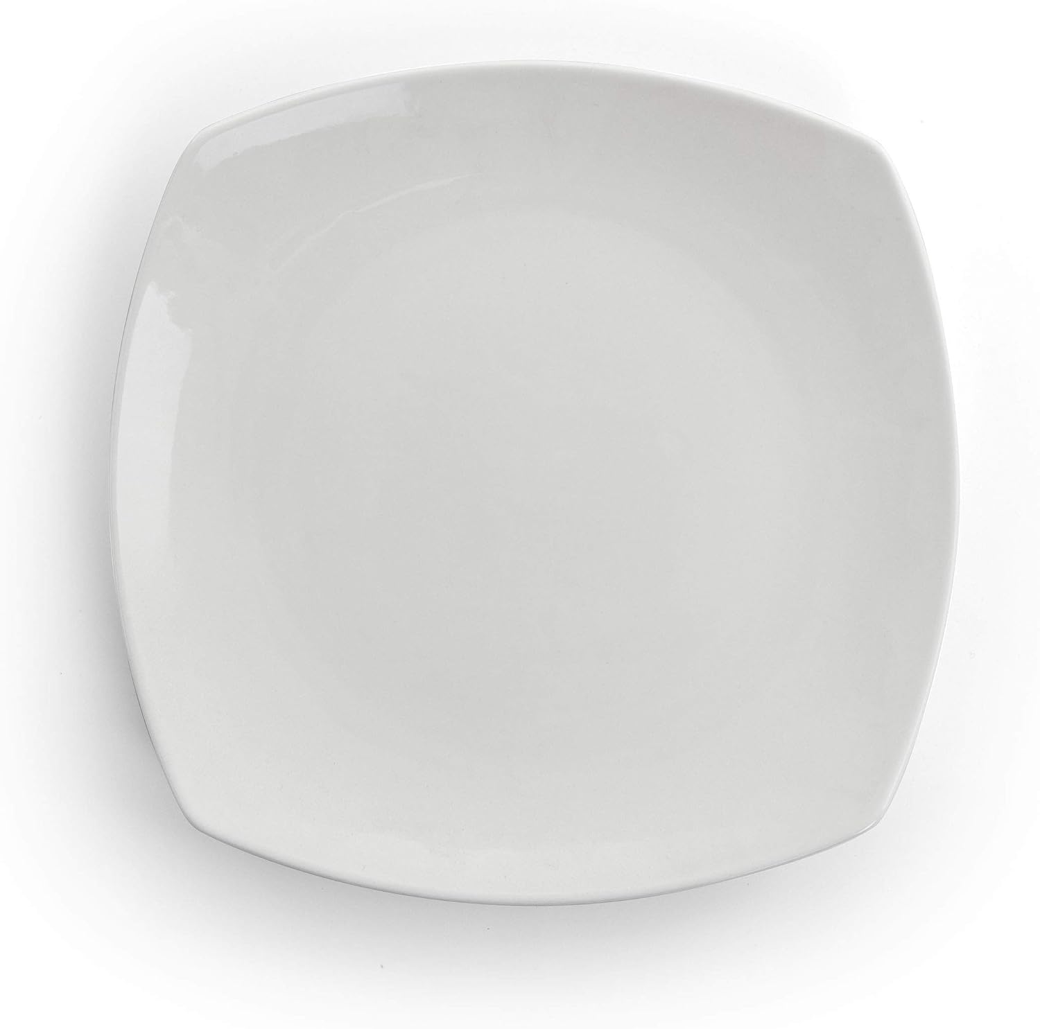 Elama Cara 16 Piece Round Porcelain Dinnerware Set in White