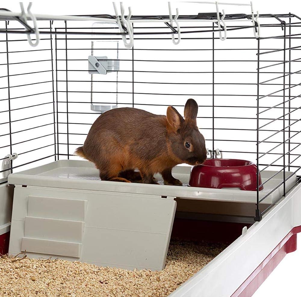 Ferplast Krolik XXL Rabbit Cage w/Wire Extension | Rabbit Cage Includes All Accessories & Measures 63.8L x 23.62W x 19.68H Inches | 1-Year Warranty