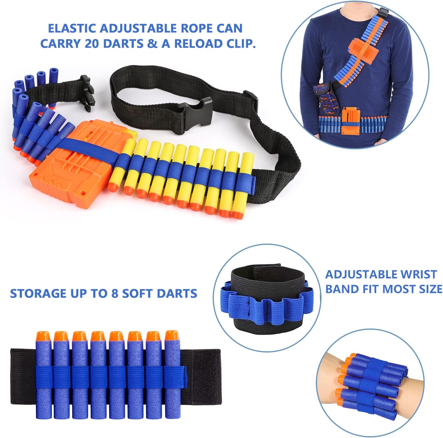 Taiker Compatible with Nerf Vest Kit, 2 Pack Tactical Vest | for Nerf Gun, N-Strike Elite Jacket for Boys, Girls