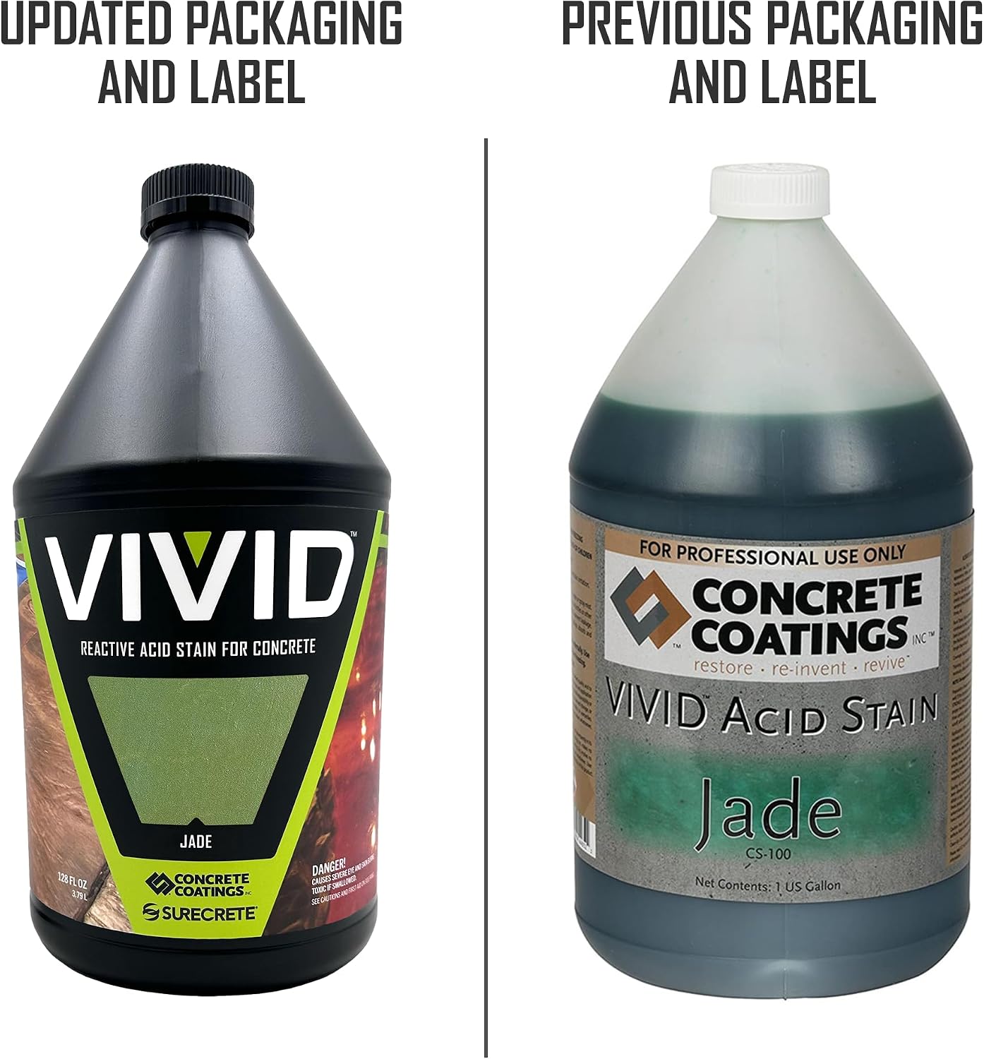 CC Concrete Coatings Vivid Acid Stain for Concrete | Weathered Terracotta | 4 oz Tester