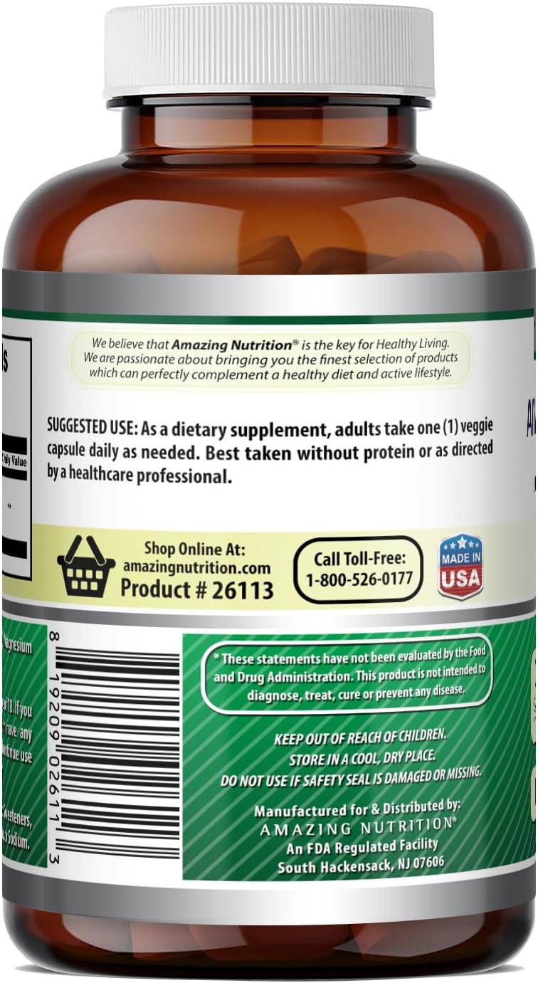 Amazing Formulas GABA Supplement | 750 Mg per Serving | 100 Veggie Capsules | Non-GMO | Gluten-Free | Made in USA | Ideal for Vegetarians