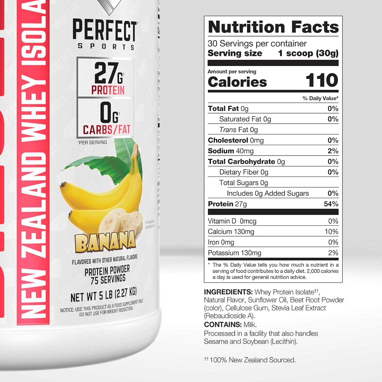 PERFECT SPORTS Diesel Whey Protein Isolate, Milk Chocolate, 2 lb