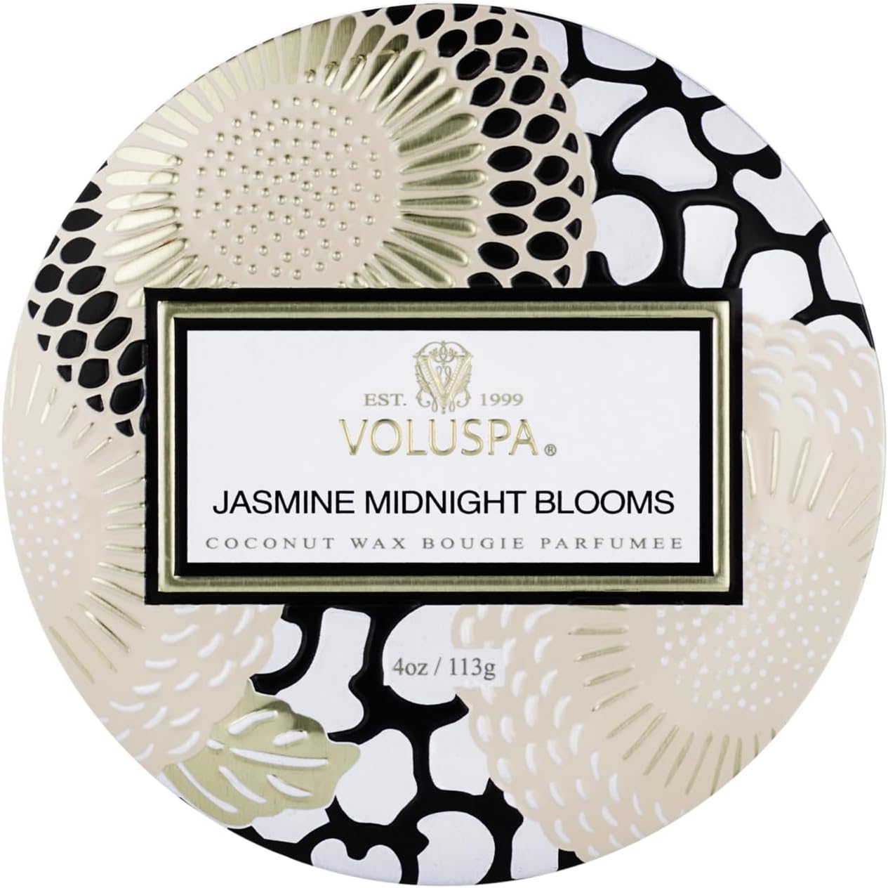 Voluspa Baltic Amber Candle | Mini Tin | 4 Oz. | 25 Hour Burn Time | Coconut Wax for a Cleaner Burn