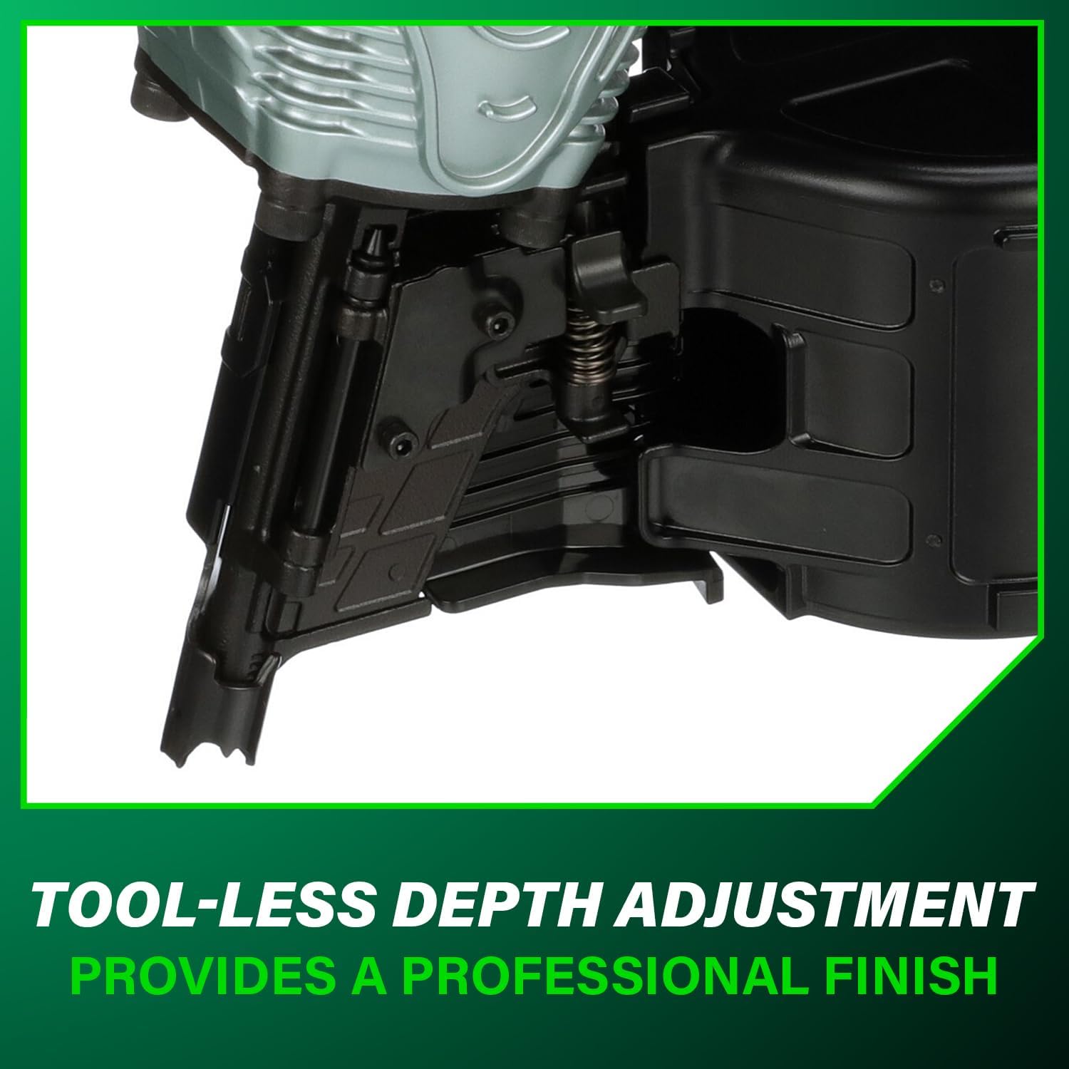 Metabo HPT Coil Framing Nailer, 15° Nails, NV90AGS | Pneumatic Power, Construction Tools, Roof Decking Support, Floor & Truss Applications