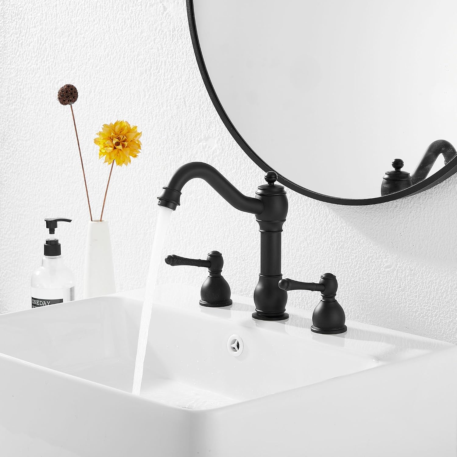 Oil Rubbed Bronze Bathroom Faucet Single Handle One Hole
