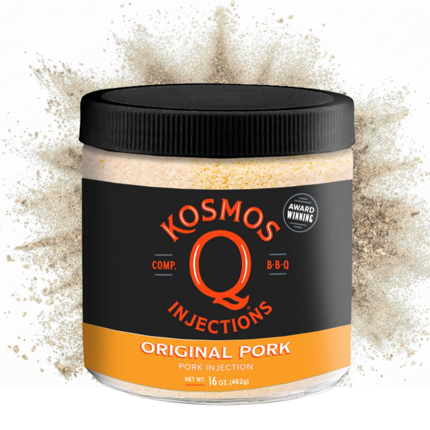 Kosmos Q Reserve Blend Brisket Injection, Premium Beef BBQ Marinade for Tender & Juicy Brisket, Phosphate-Enhanced for Moisture Retention, Competition-Grade Seasoning, Gluten Free, 16 Oz Jar