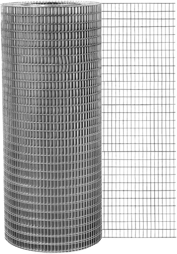 Garden Zone 36 Inches x 25 Feet - 1 x 2-Inch Openings, 14-Gauge - Galvanized Welded Wire Fencing - For Cages and Fencing for Rabbits, Gardens, Cattle Panels