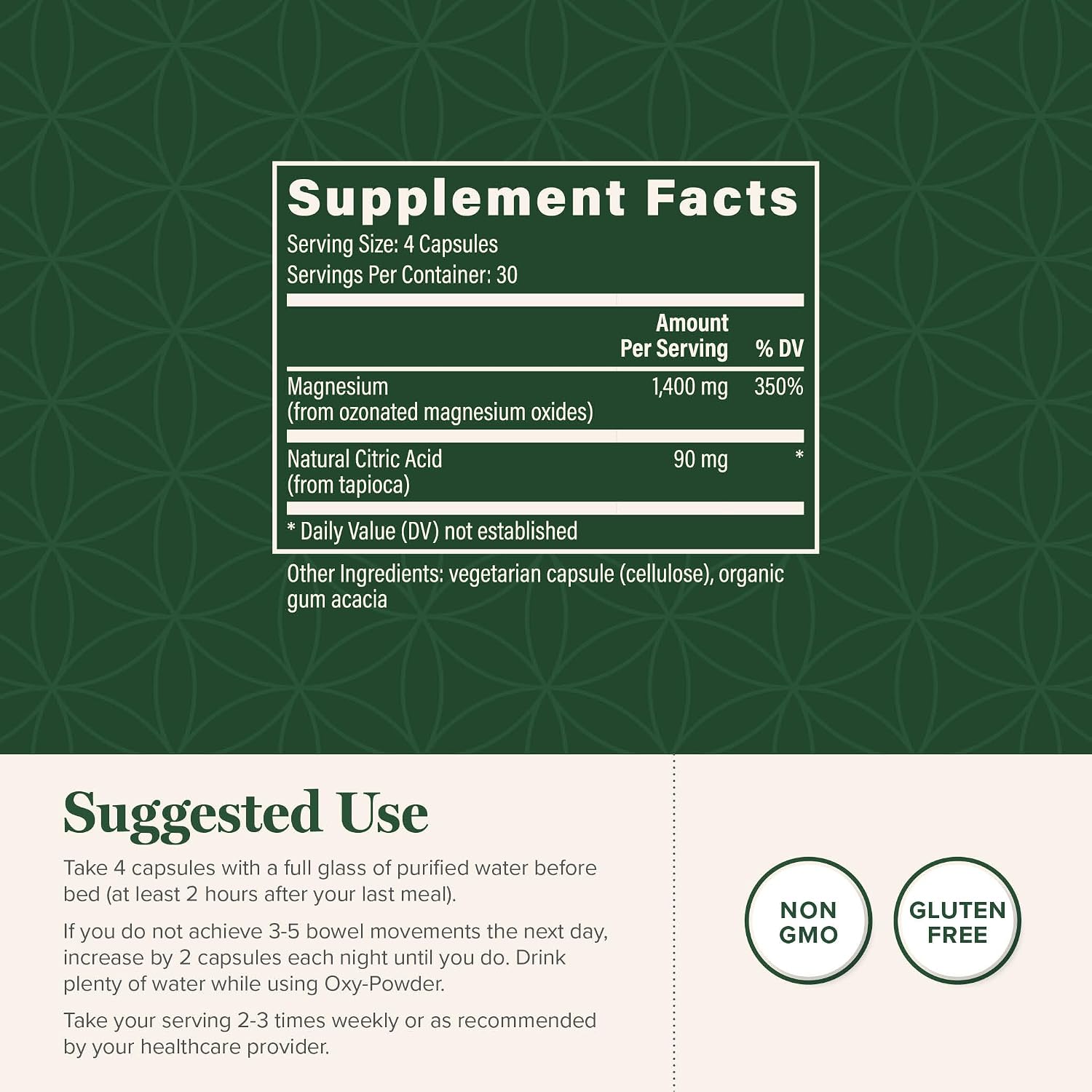 Global Healing Center Oxy-Powder Oxygen Based Safe and Natural Colon Cleanser and Relief from Occasional Constipation (120 Capsules)(Packaging may vary) | Global Healing Gut Cleanse - Magnesium Oxide Stool Softener(120 Capsules)