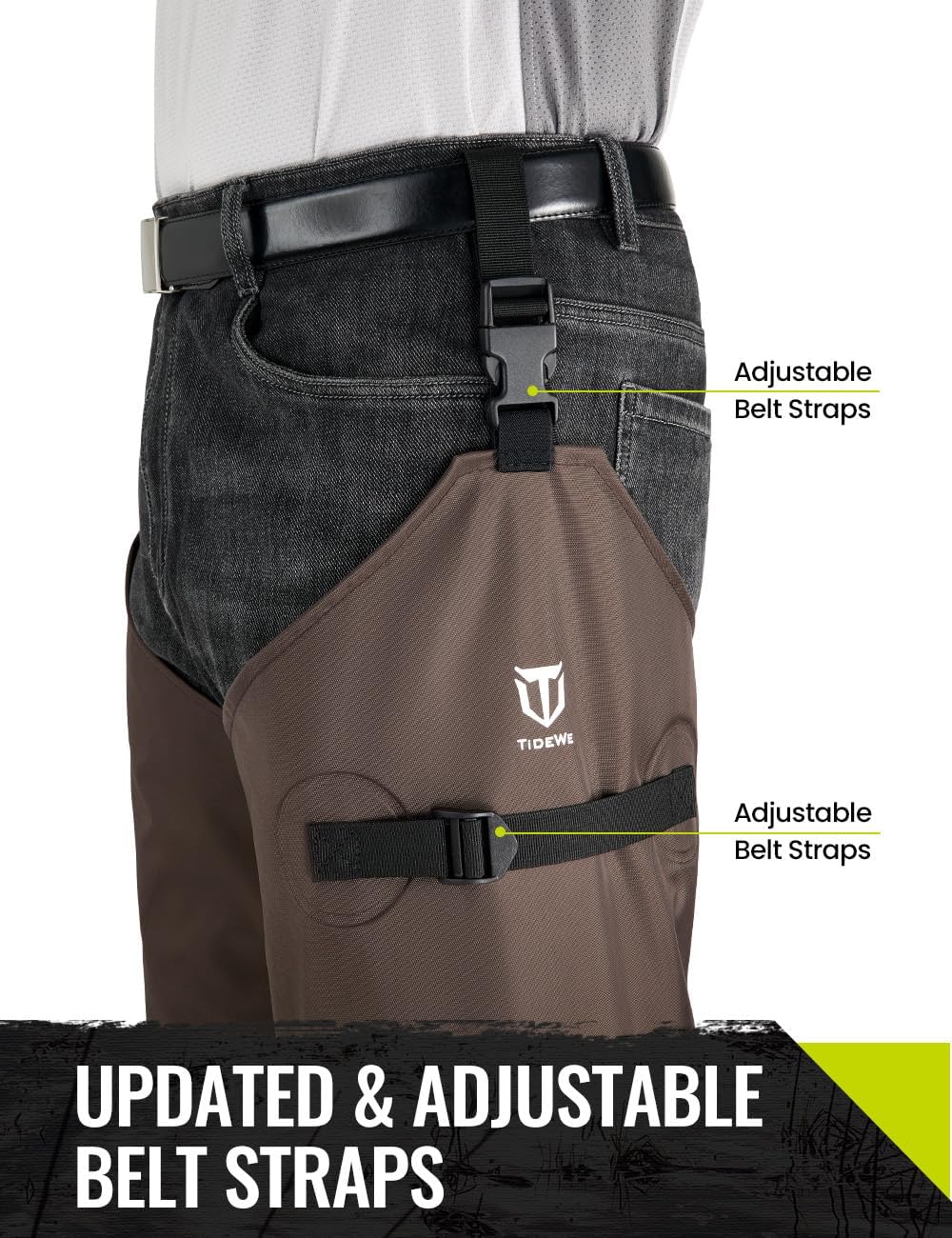 TIDEWE Fishing Hip Waders, Lightweight Hip Boots for Men Women | Waterproof 420D 2-Ply Nylon/PVC, Hunting Bootfoot Waders, Boot Hanger Included
