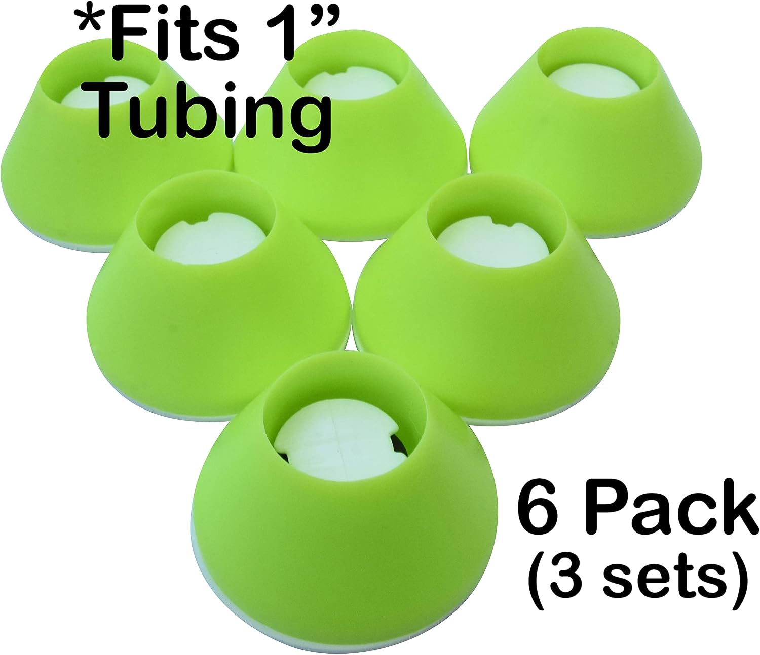 Easy Walker Coasters 6 Pack - Durable Tennis Ball Alternative, Yellow