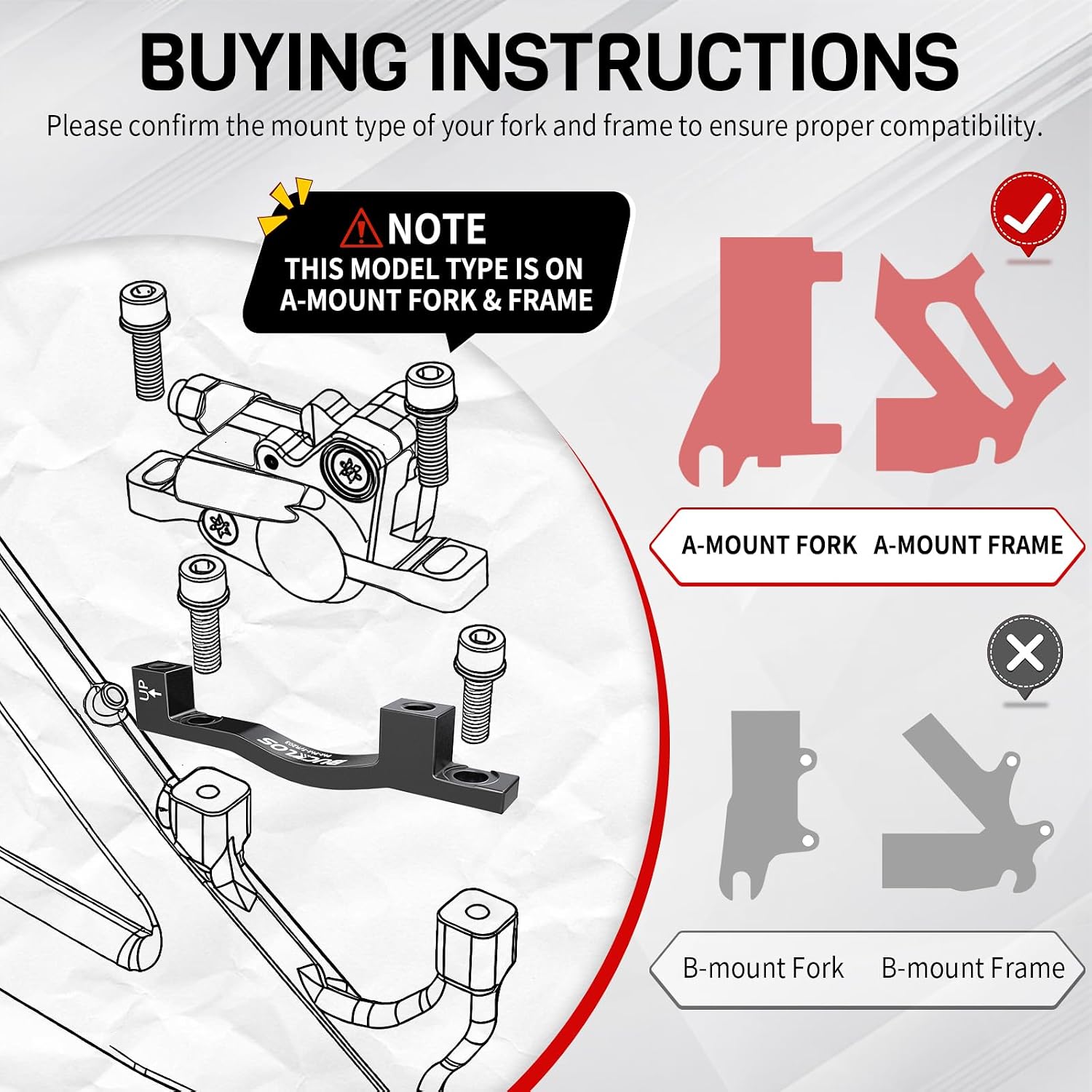 BUCKLOS MTB is Frame Rear 180mm Disc Brake Caliper Mount Adapter Parts