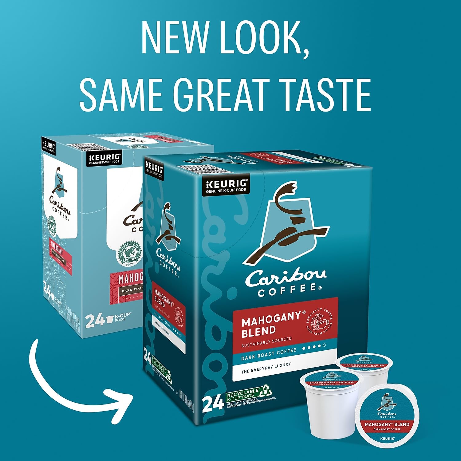 Caribou Coffee Caribou Blend Keurig Single-Serve K-Cup Pod, Medium Roast Coffee, 72 Count
