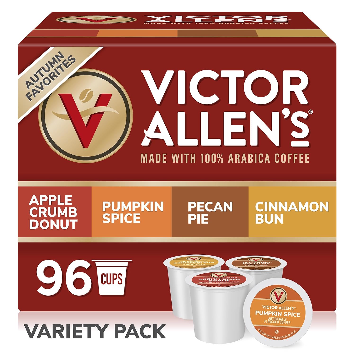Flavored & Unflavored Coffee Variety Pack for K-Cup® Keurig 2.0® Brewers, 96 Count Victor Allen’s Coffee® Single Serve Coffee Pods