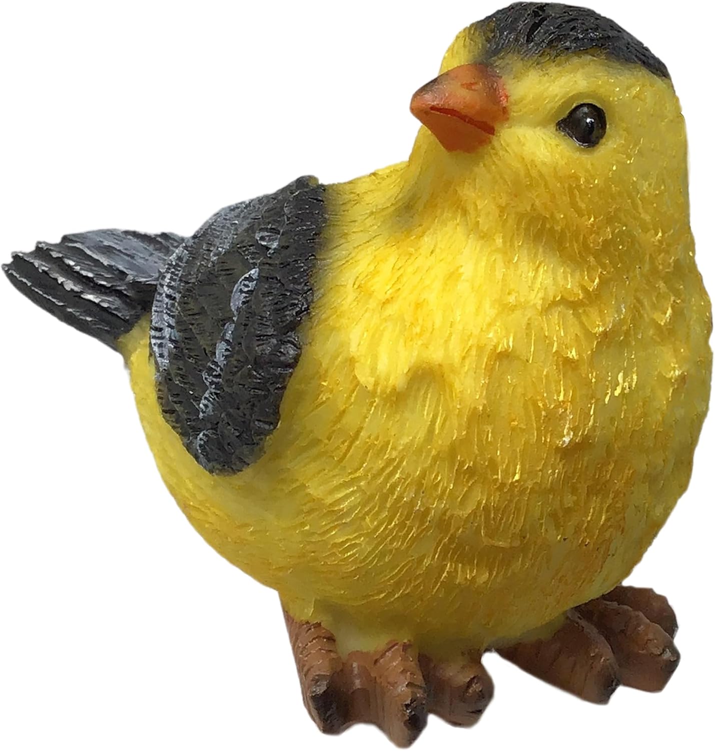BANBERRY DESIGNS Goldfinch Bird Figurines Set of 3, Hand-Painted Polystone Birds in 3 Poses, Small Decorative Bird Statues for Home, Garden, Mantel, Shelf and Spring Decor, 3 Inch