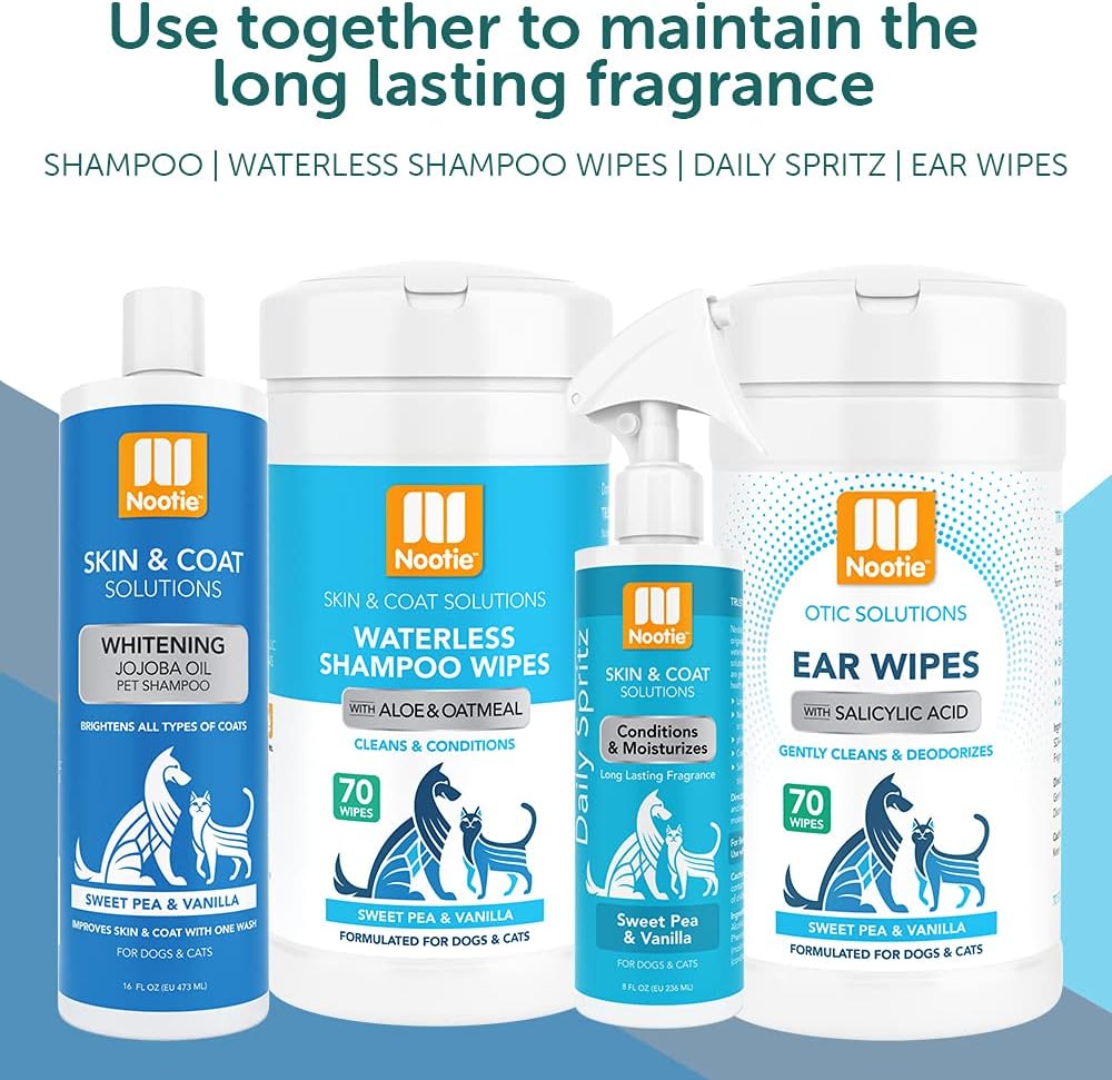 Nootie Cucumber Melon Pet Shampoo for Dogs & Cats, Gentle Oatmeal Formula | 16 oz, dog wash for sensitive skin, helps relieve dry itchy skin for dogs, natural ingredients, cleans & conditions