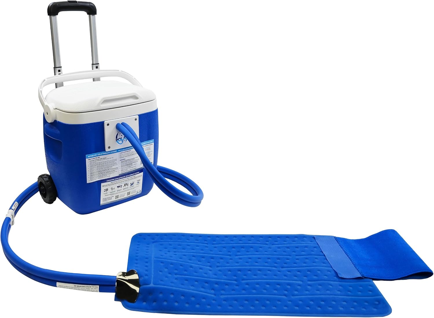Polar Active Ice 3.0 Cold Therapy Ice Machine System w Programmable Timer, Shoulder Pad & Compression Wrap for Targeted Coverage