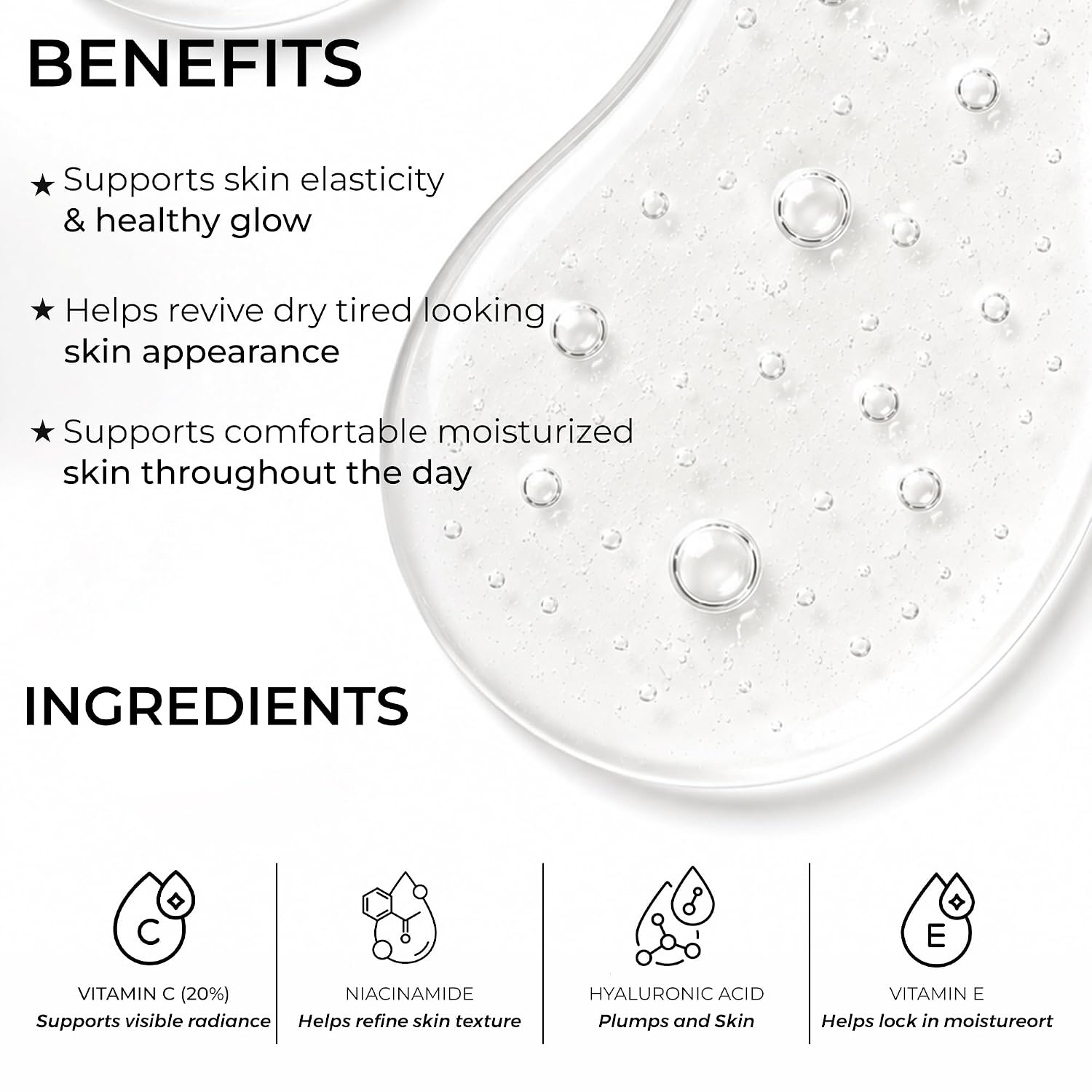 Pursonic Vitamin C Serum, 20% is a high potency Best Organic Anti-Aging Moisturizer Serum for Face, Neck & Décollete and Eye Treatment (3 fl. oz)