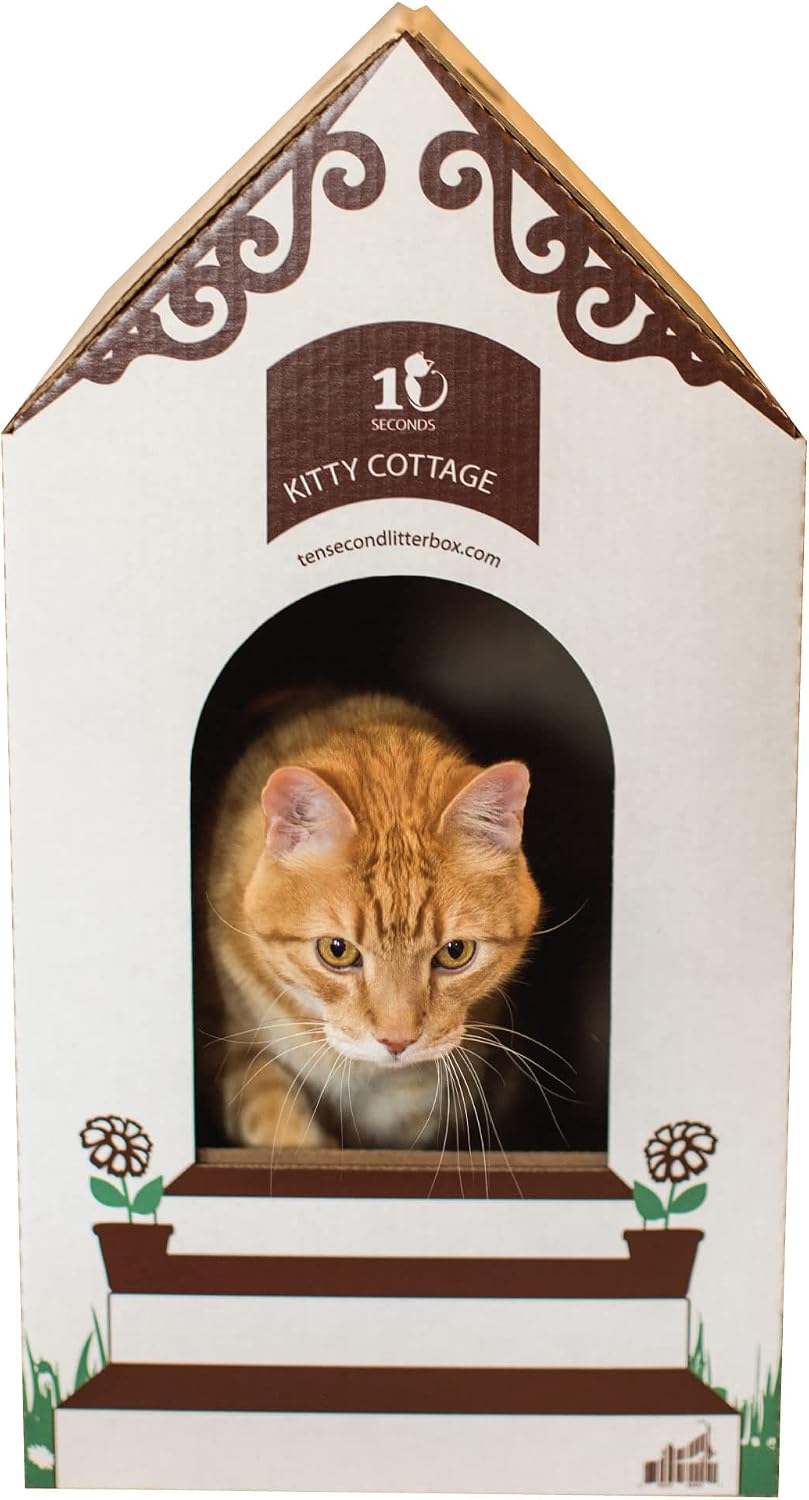 Disposable Ten Second Litter Boxes for Kitty/Cats. Made in the USA. Biodegradable Solution for Quick and Easy Disposal. Made of Recyclable Material. (8-Pack)