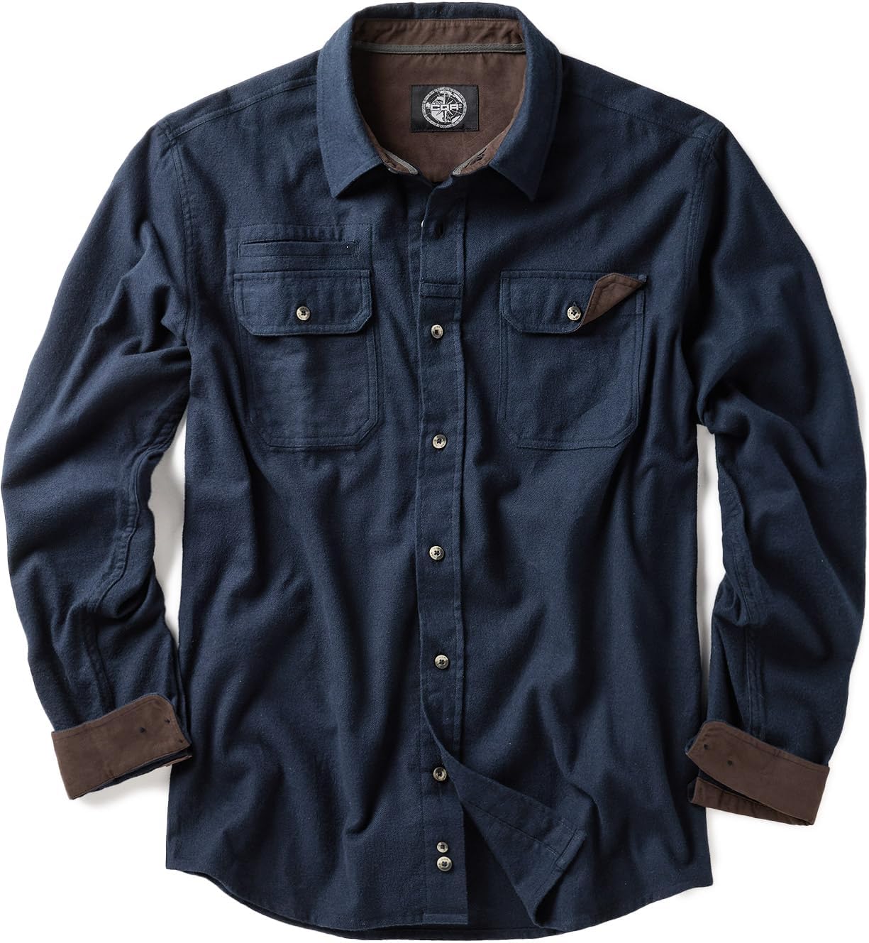 CQR Men's 100% All Cotton Button Down Flannel Shirts, Long Sleeve Brushed Warm Soft Casual Outdoor Plaid Shirt