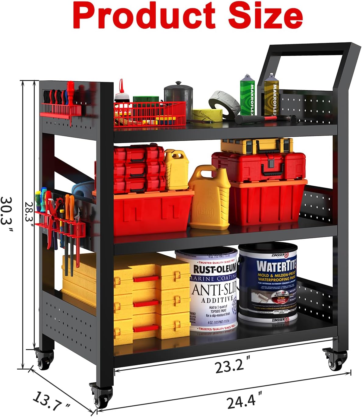Work Bench with Pegboard,Heavy Duty 3000lbs Capacity Workbench Adjustable Shelves,Work Table for Garage Warehouse47.2 H*47.09" W*19" D