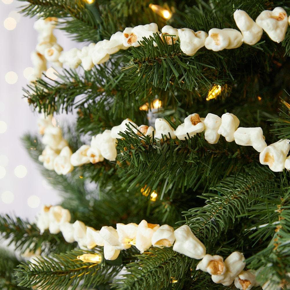 Artificial String Popcorn Garlands – Set of 2 Old‑Fashioned Faux Popcorn | Strands for Christmas Tree Decorating