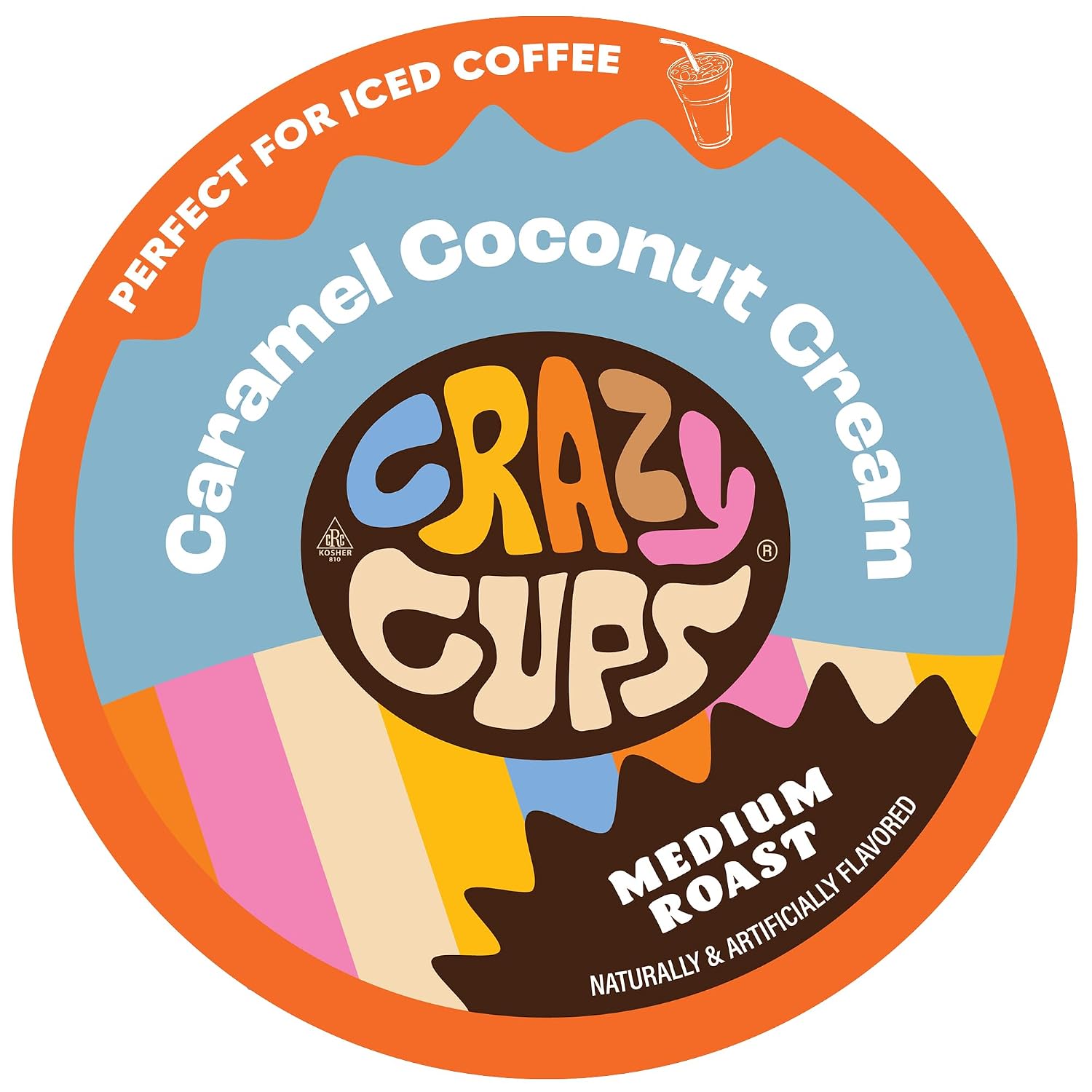 Crazy Cups Flavored Coffee Pods, Peppermint Chocolate Mocha Coffee, Single Serve for Keurig K-Cups Machines