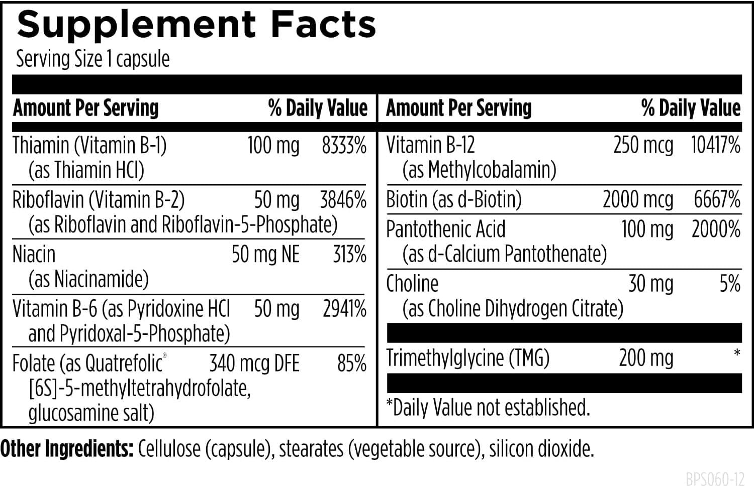 Designs for Health Vitamin B Supreme - B Complex Vitamins for Metabolism, Energy Support + Heart Health - Folate, Vitamin B12, Niacin, Biotin, Vitamin B6 + Thiamine B1 Supplement (60 Vegan Capsules)