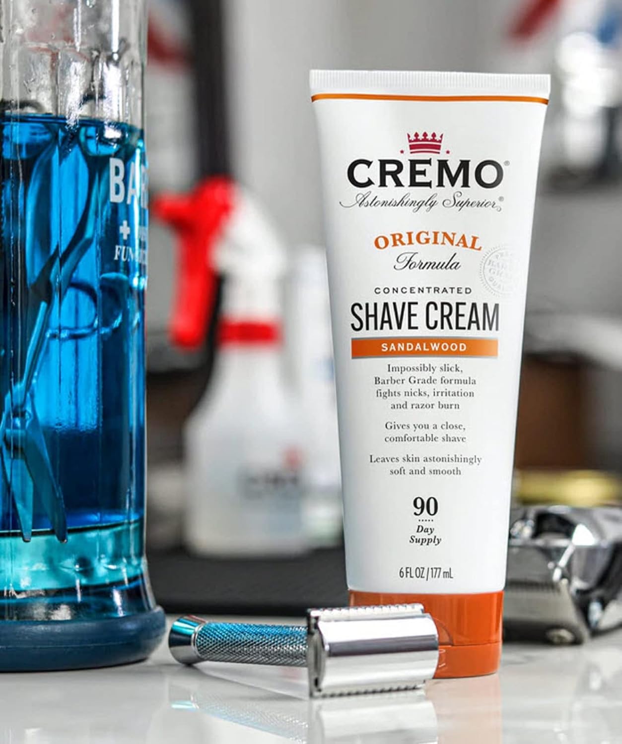 Cremo Original Shave Cream, Astonishingly Superior Ultra-Slick Shaving Cream for Men, Fights Nicks, Cuts and Razor Burn, 6 Fl Oz