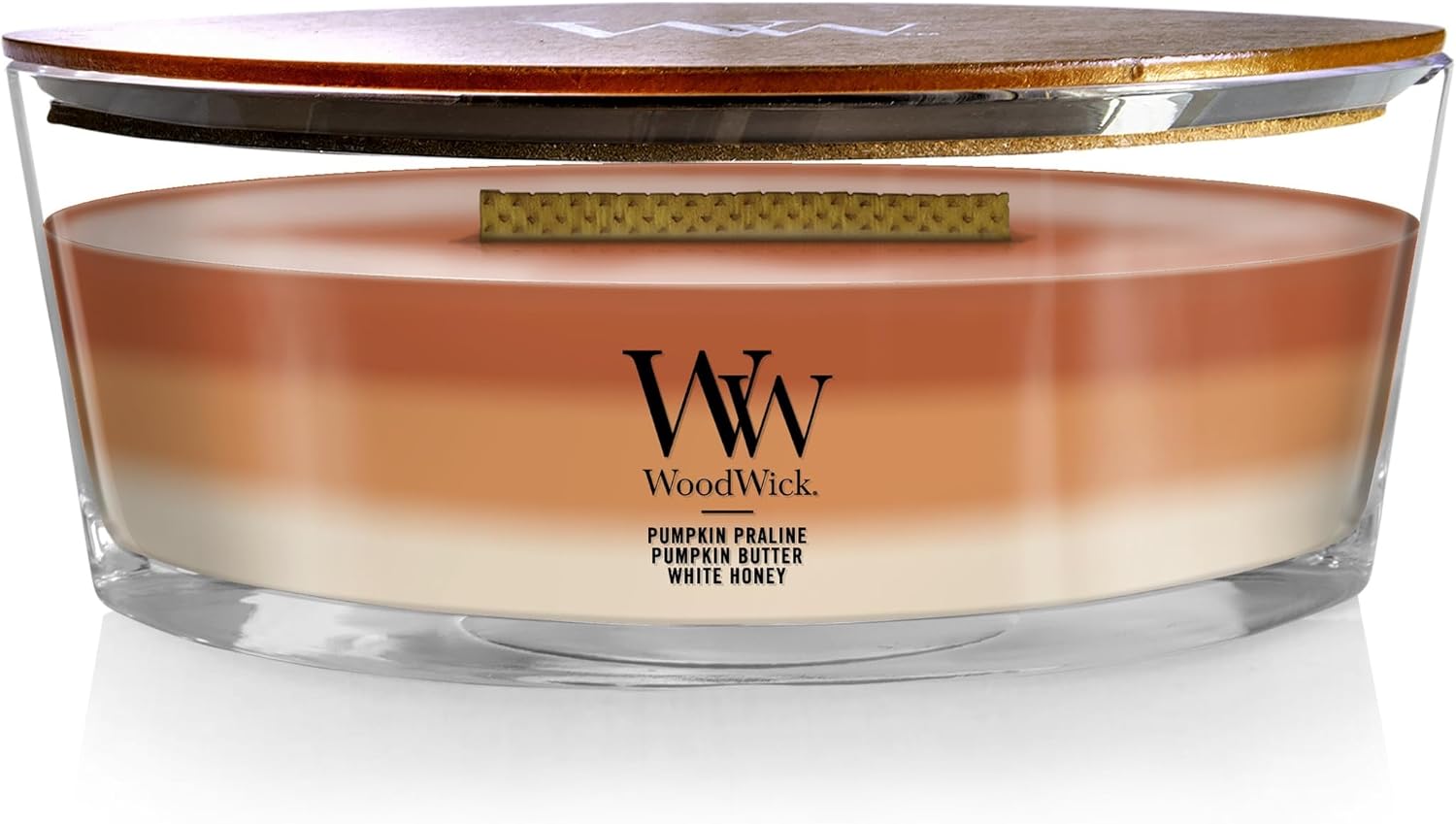 WoodWick Café Sweets Trilogy Holiday Candle Gifts for Women and Men, 9.7 oz Medium Hourglass Trilogy Candle with Crackling Wick